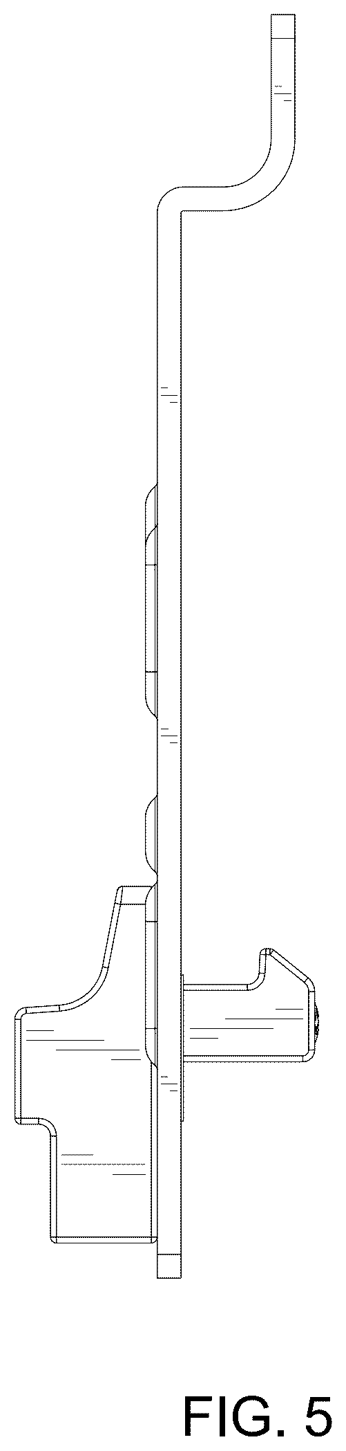 Patent USD1123593 Figure 5 – Backplate for slatwall