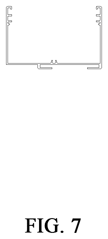 Patent USD1123594 Figure 7 – Upper beam for curtain