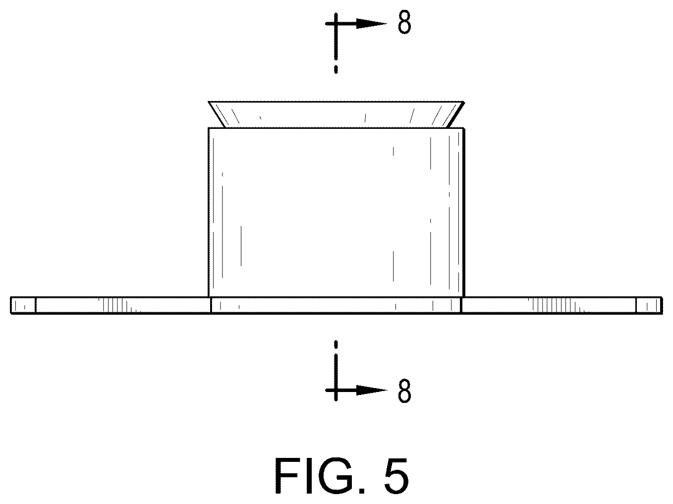 Patent USD1123600 Figure 5 – Member for closing a hole in a building board