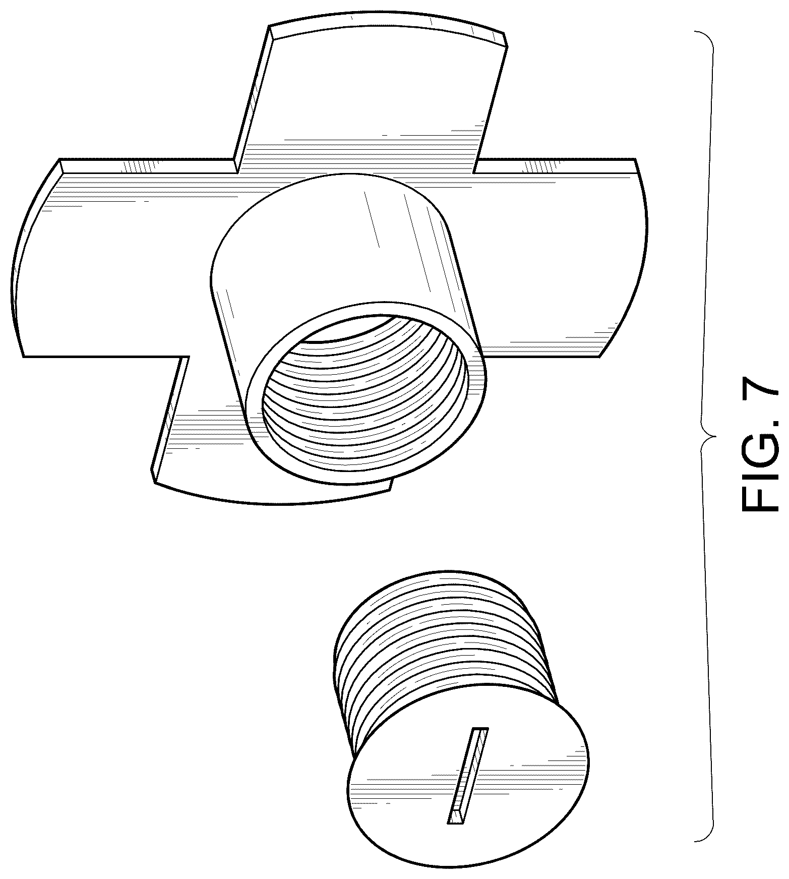 Patent USD1123600 Figure 7 – Member for closing a hole in a building board