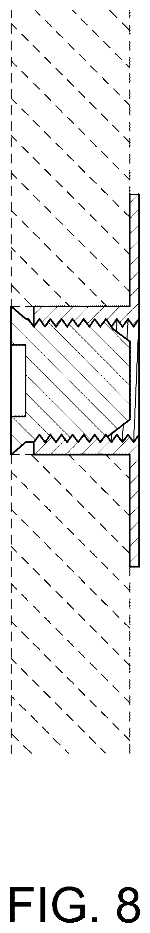 Patent USD1123600 Figure 8 – Member for closing a hole in a building board