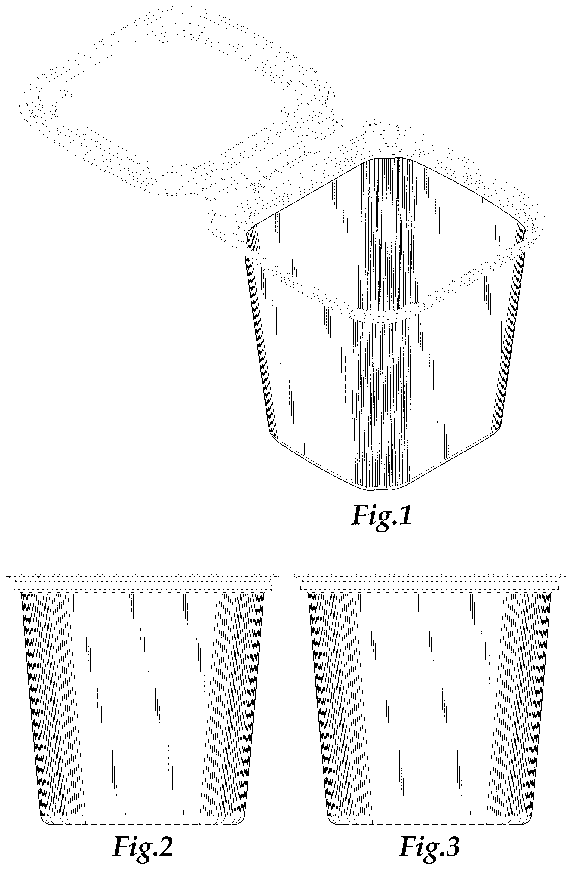 Patent USD1123611 Figure 1 – Container body