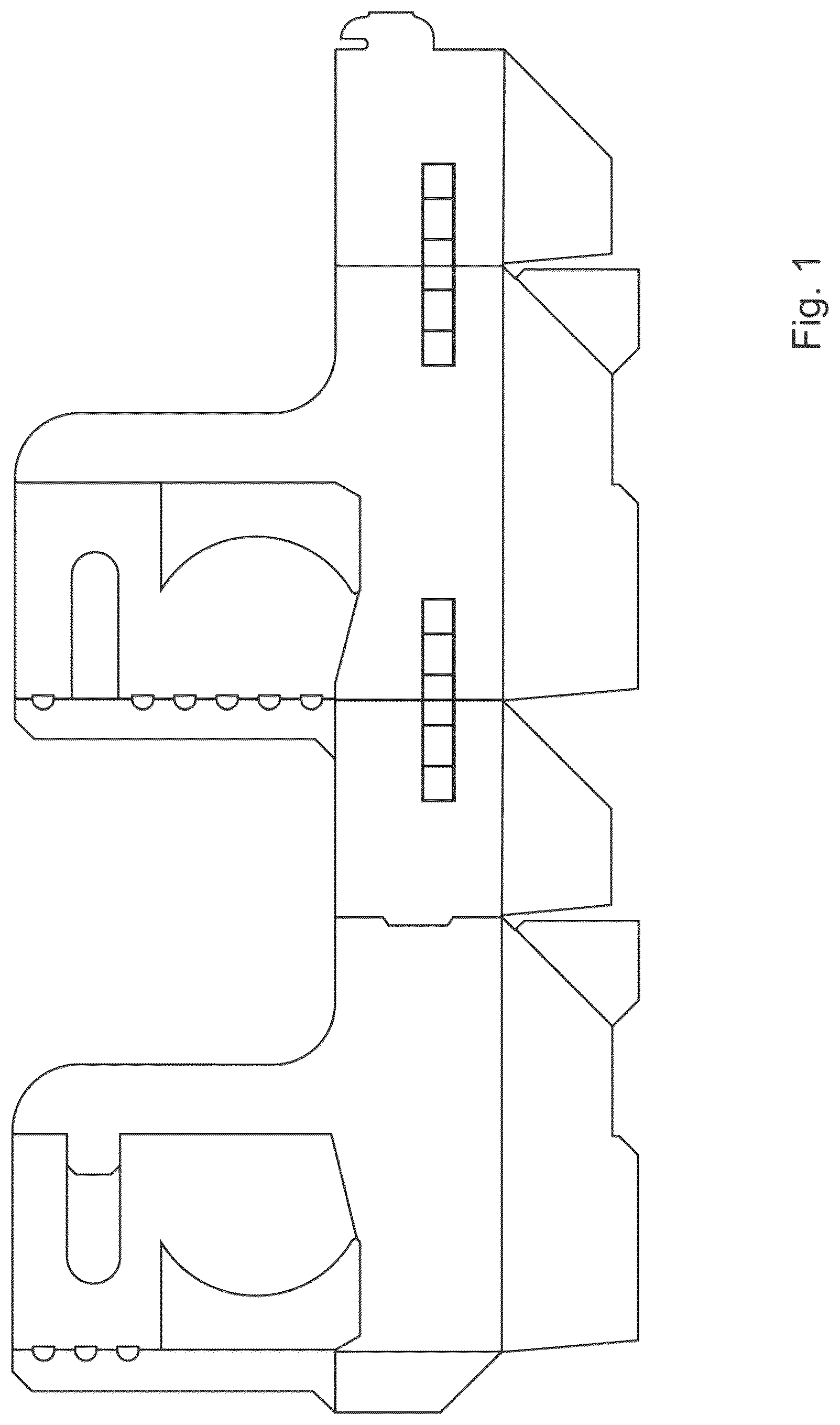 Patent USD1123615 Figure 1 – Blank for carrier