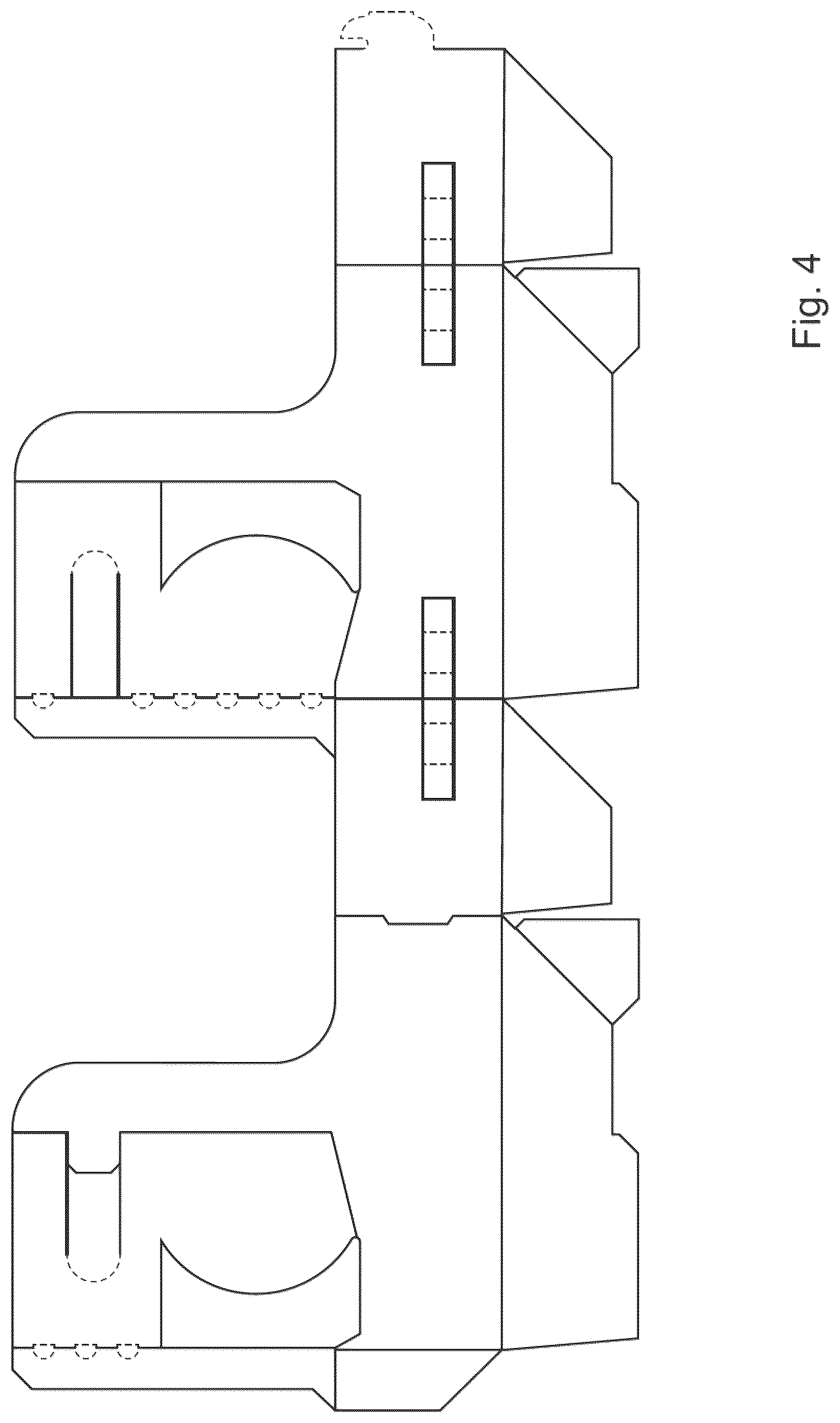 Patent USD1123615 Figure 4 – Blank for carrier