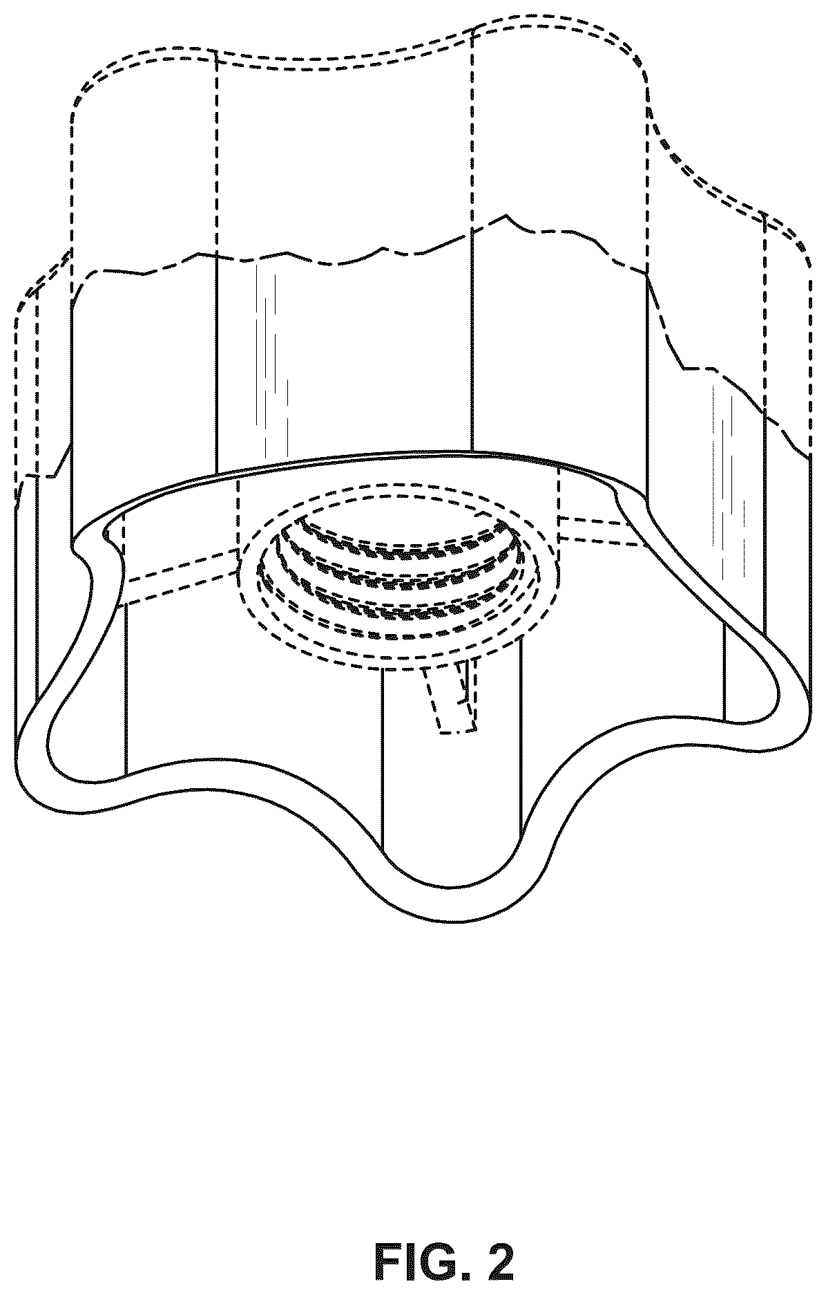 Patent USD1123618 Figure 2 – Ergonomic cap for pain topical products