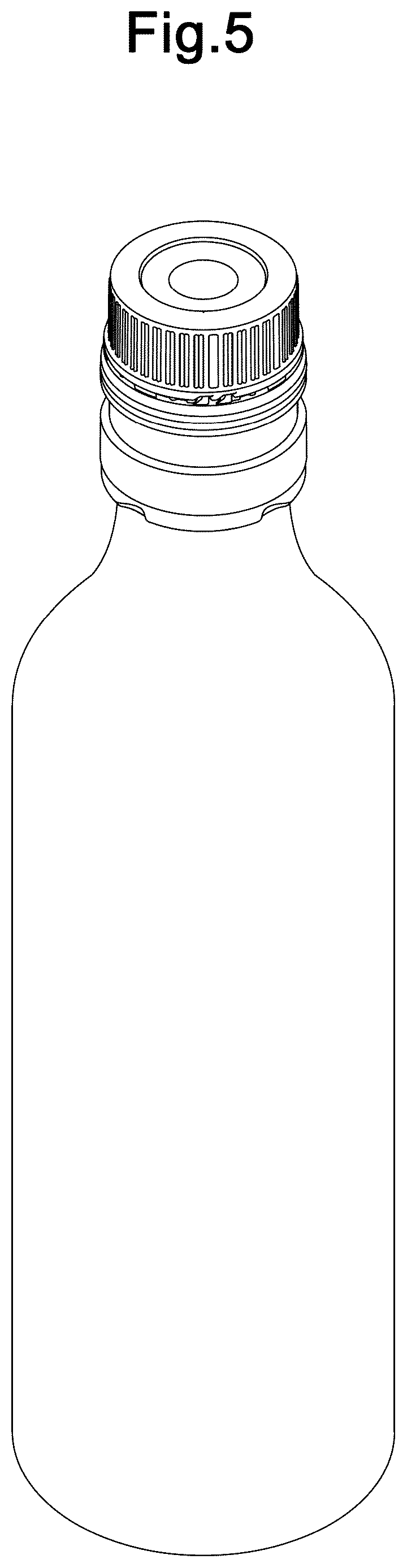 Patent USD1123634 Figure 5 – Packaging bottle