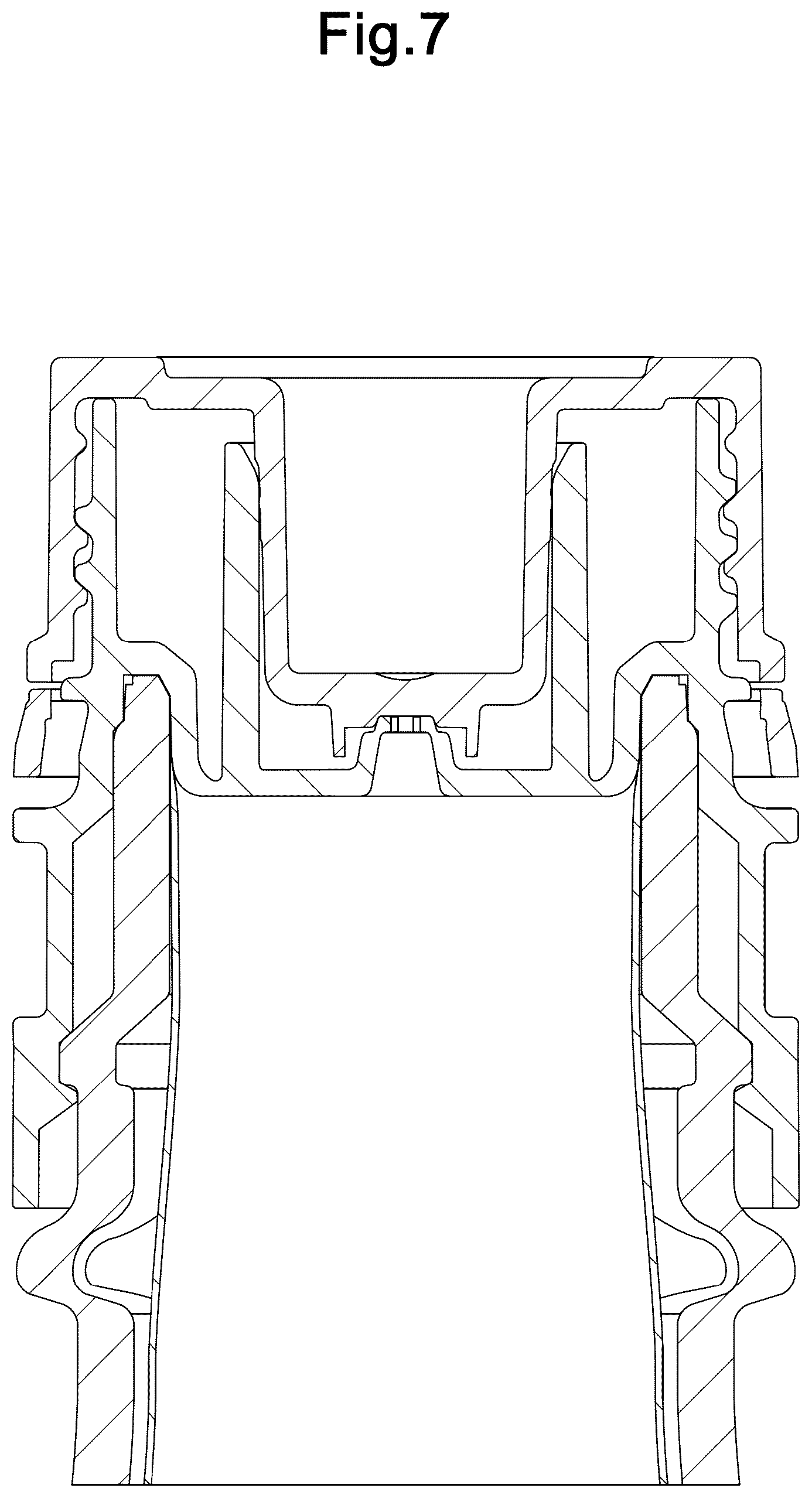 Patent USD1123634 Figure 7 – Packaging bottle