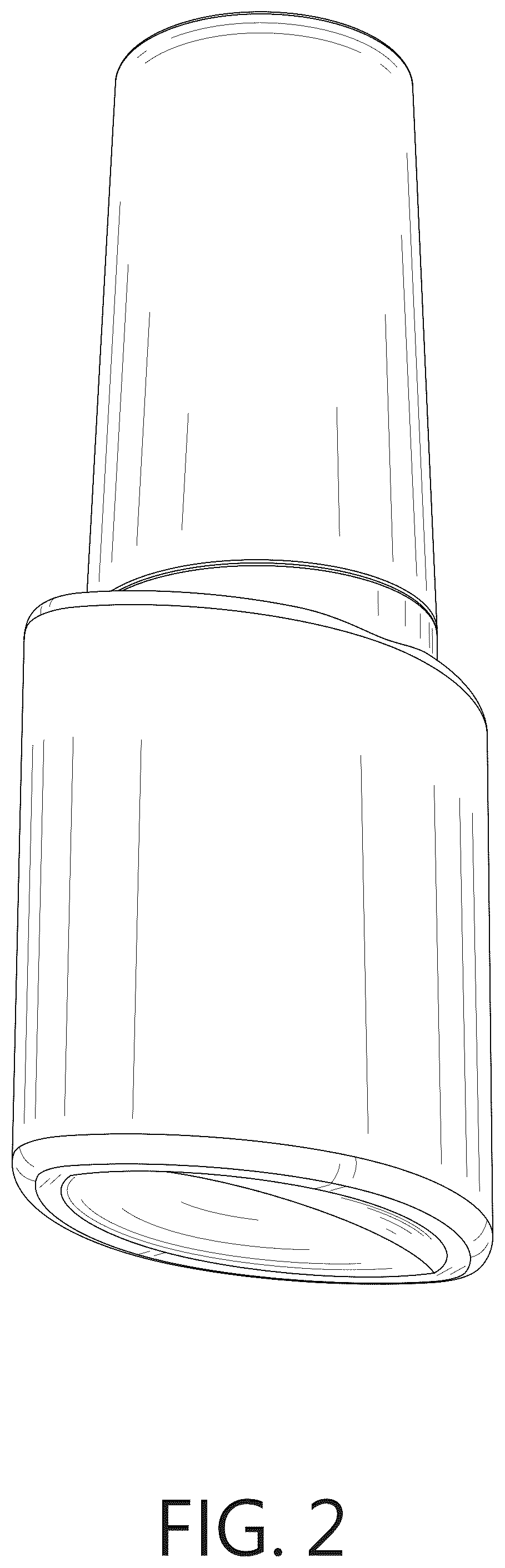Patent USD1123640 Figure 2 – Cosmetics bottle