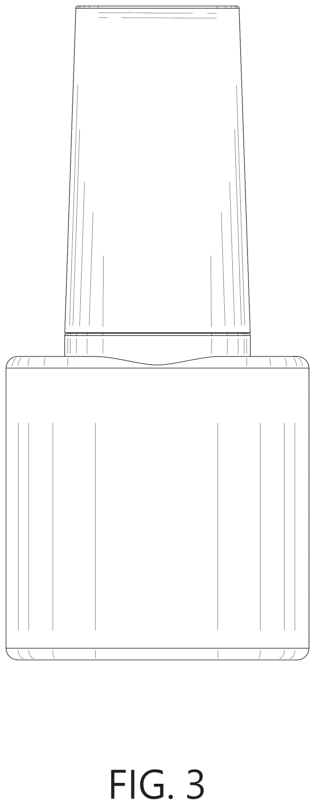 Patent USD1123640 Figure 3 – Cosmetics bottle