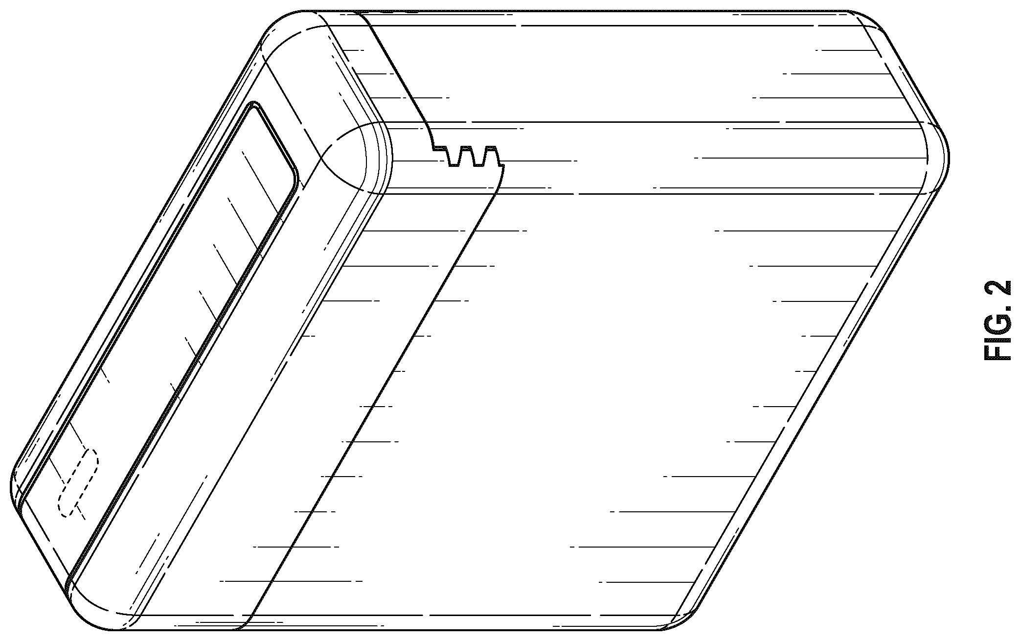 Patent USD1123645 Figure 2 – Combined container and dispenser