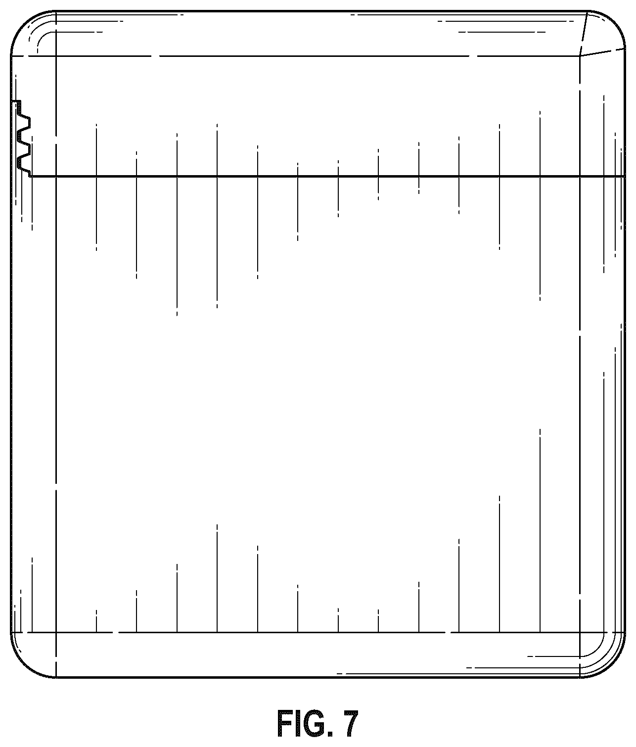 Patent USD1123645 Figure 6 – Combined container and dispenser
