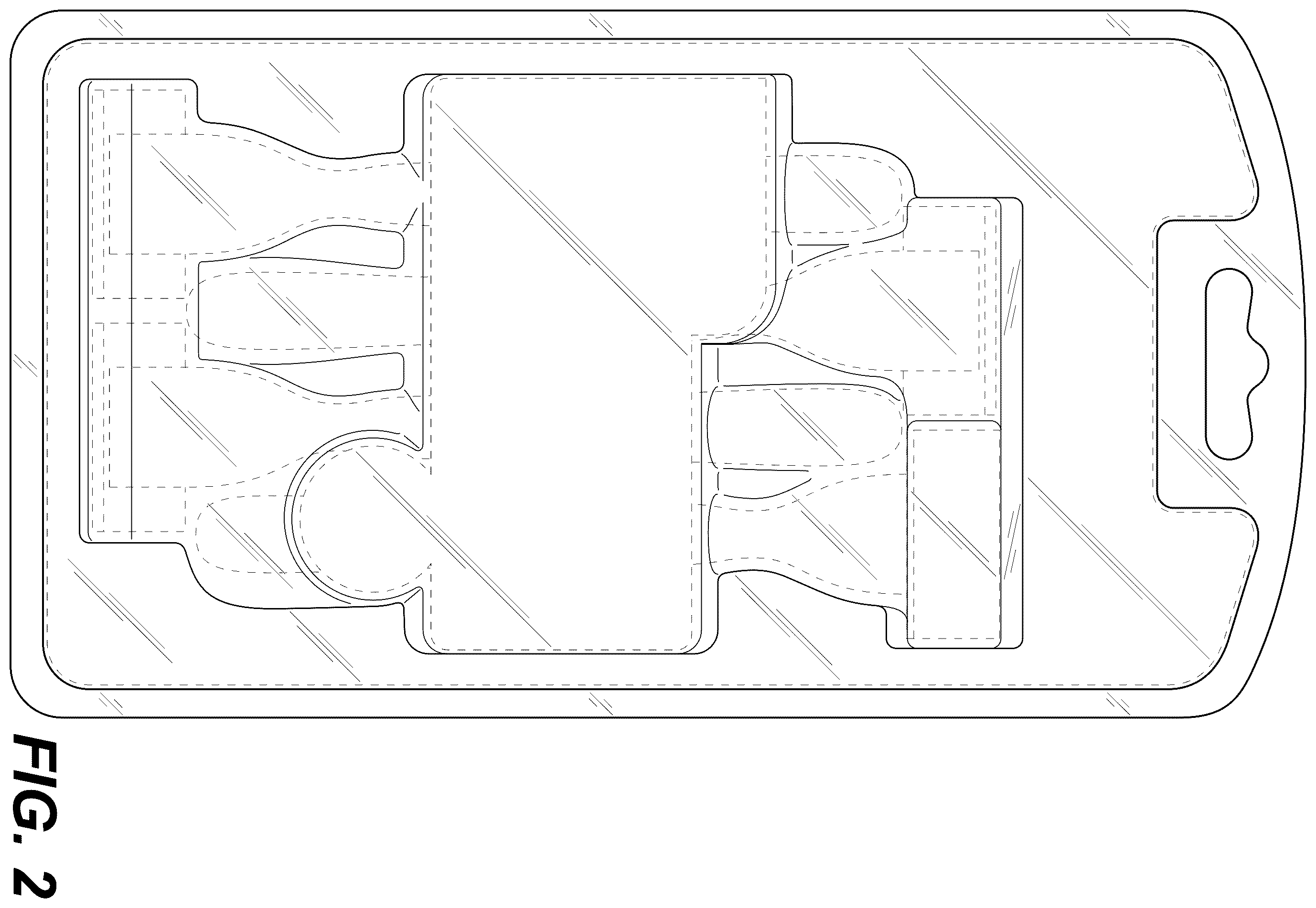 Patent USD1123646 Figure 2 – Package for a razor set
