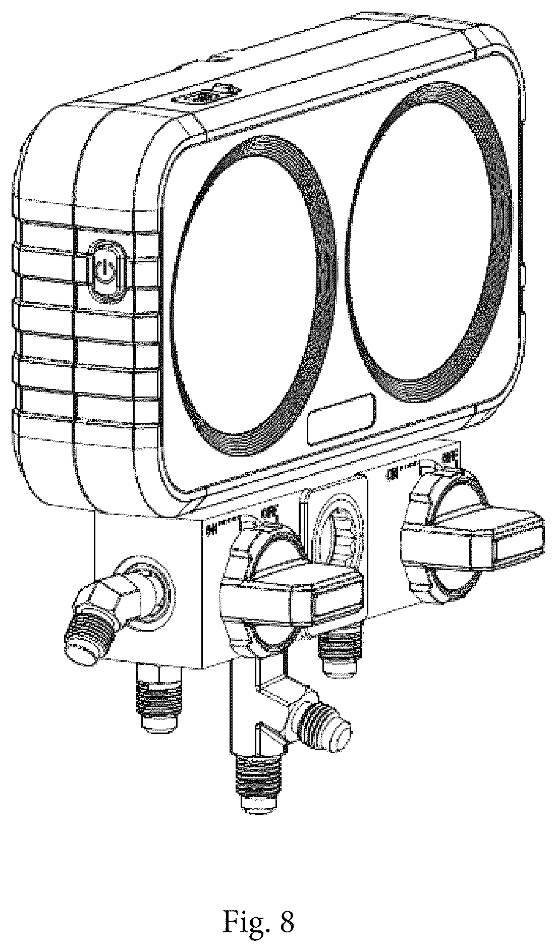 Patent USD1123668 Figure 8 – Pressure gauge