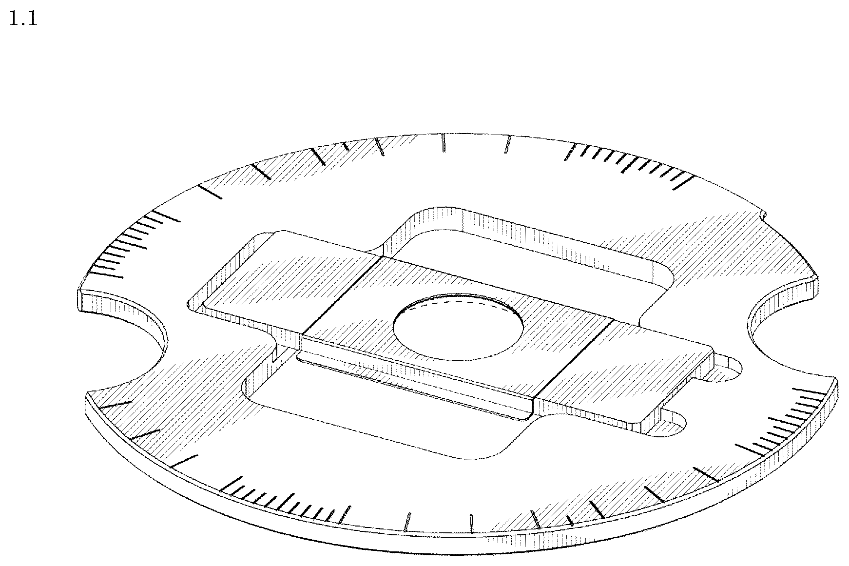 Patent USD1123669 — Disc-shaped sample holder for measuring instruments — Figure 1