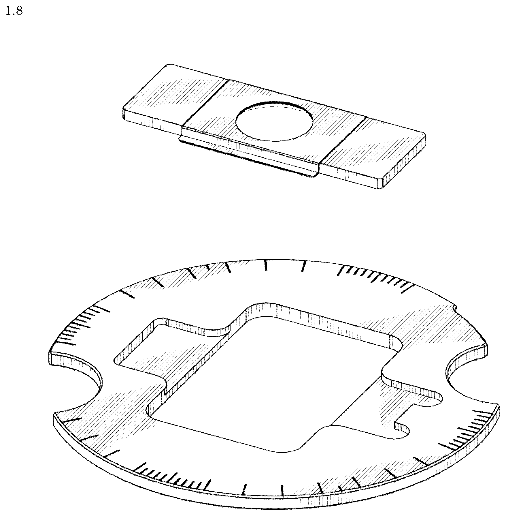 Patent USD1123669 Figure 8 – Disc-shaped sample holder for measuring instruments