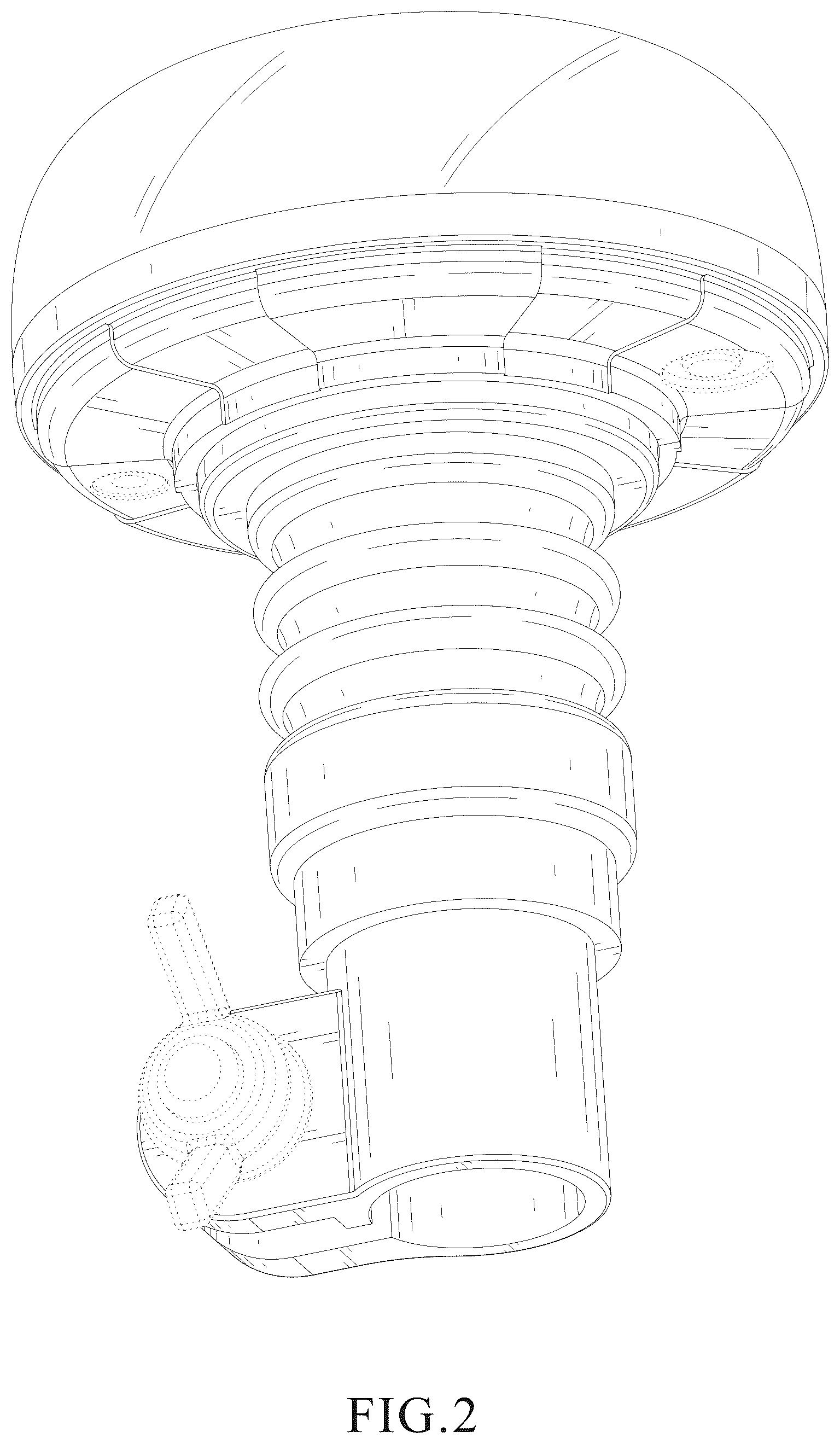 Patent USD1123673 Figure 2 – Warning light