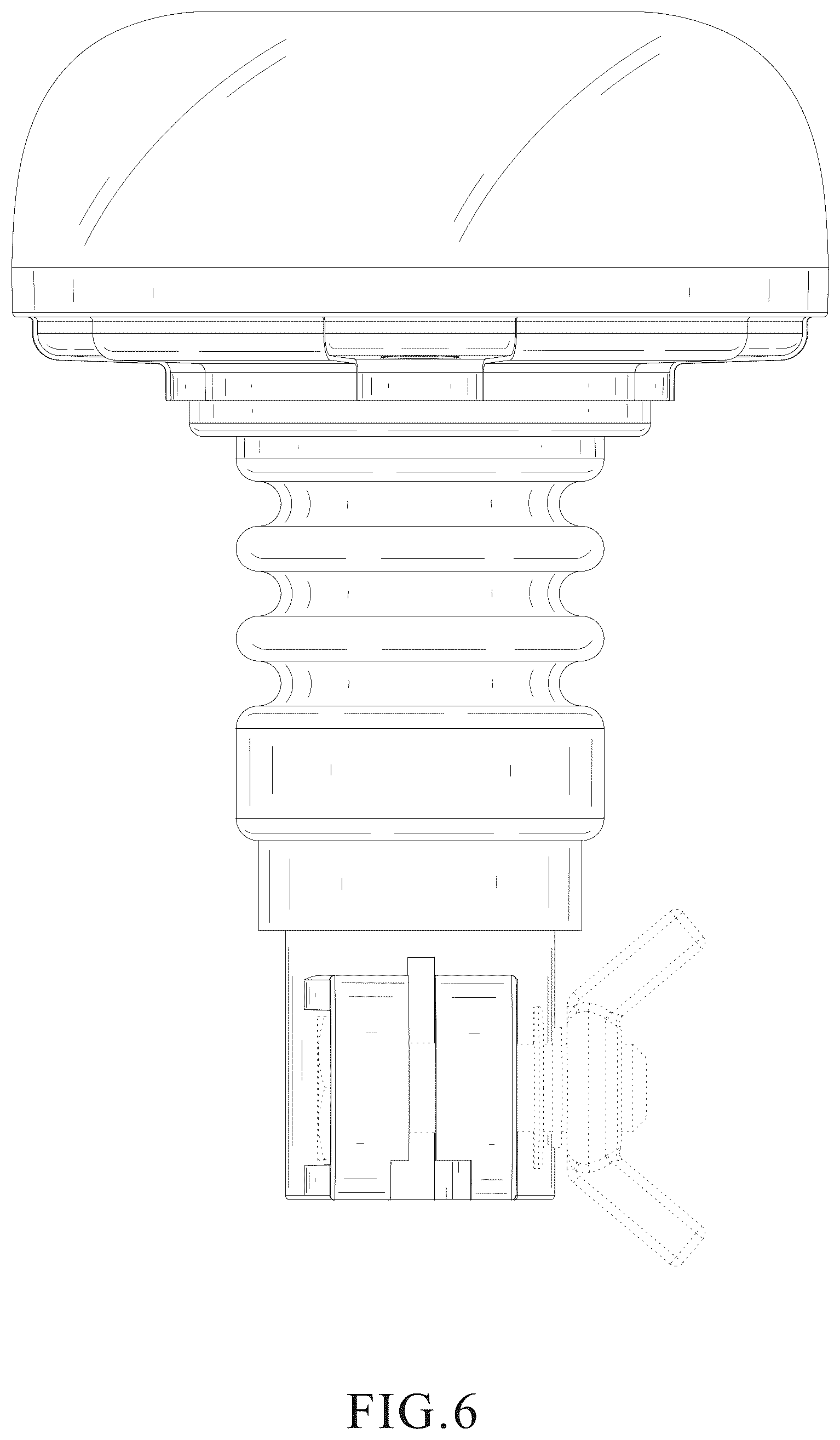 Patent USD1123673 Figure 6 – Warning light