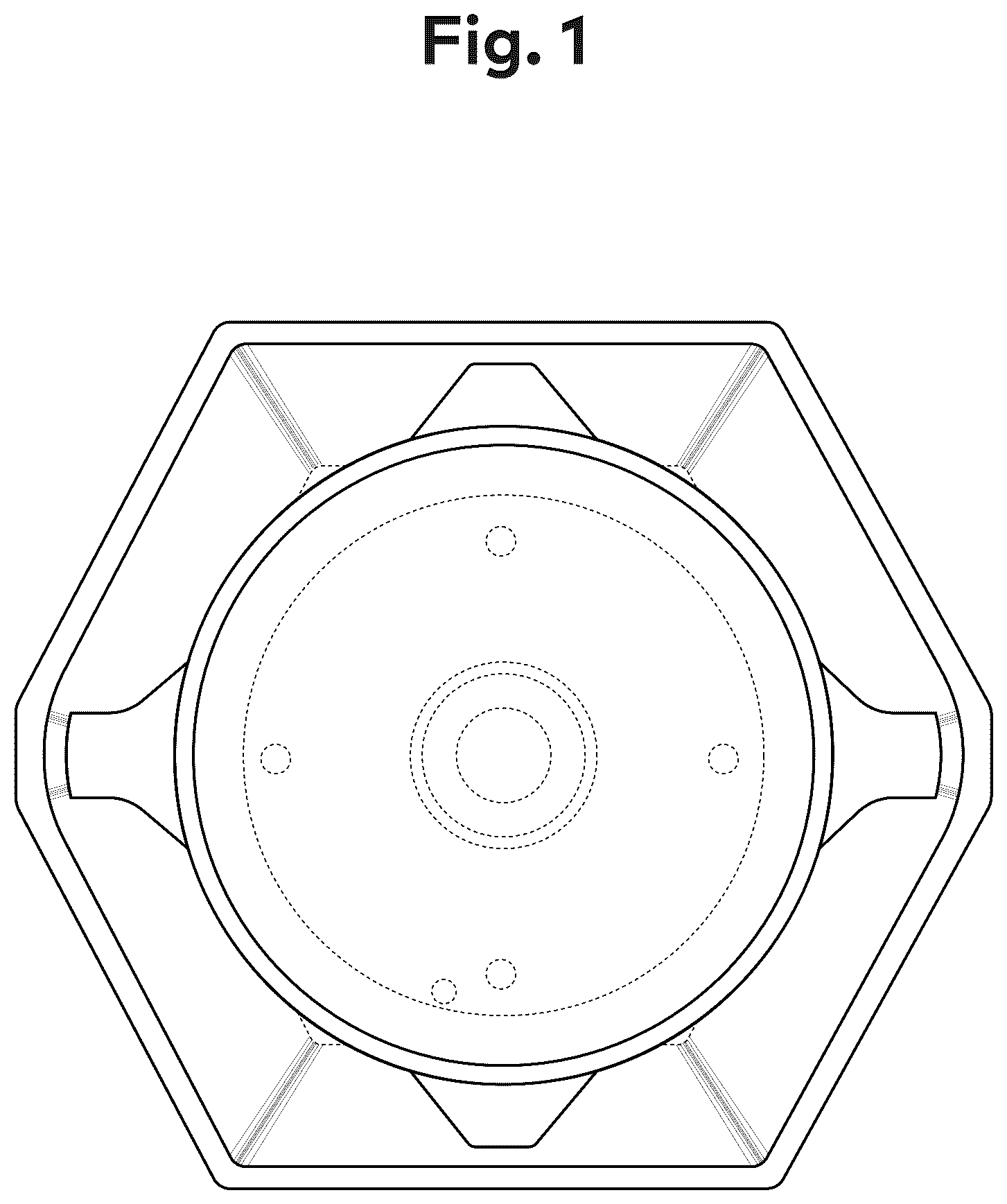 Patent USD1123675 Figure 1 – Siren speaker housing