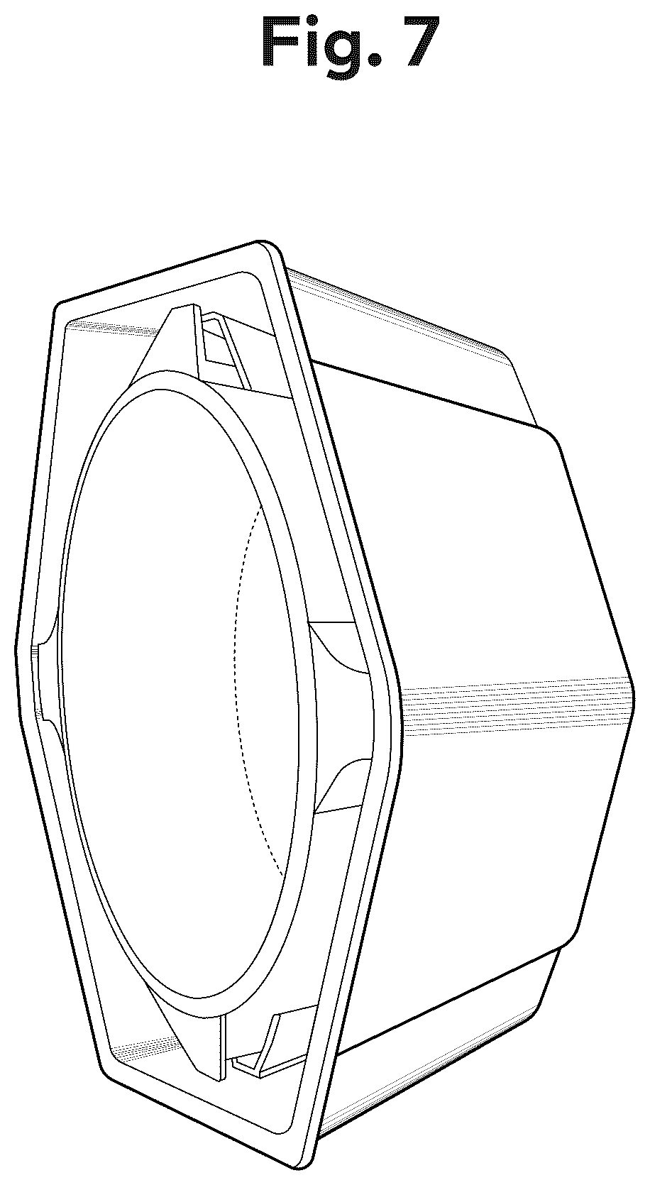 Patent USD1123675 Figure 7 – Siren speaker housing