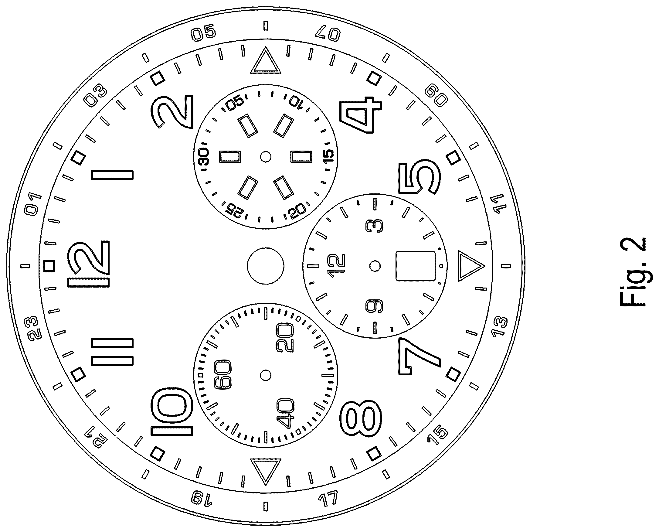 Patent USD1123677 Figure 2 – Dial