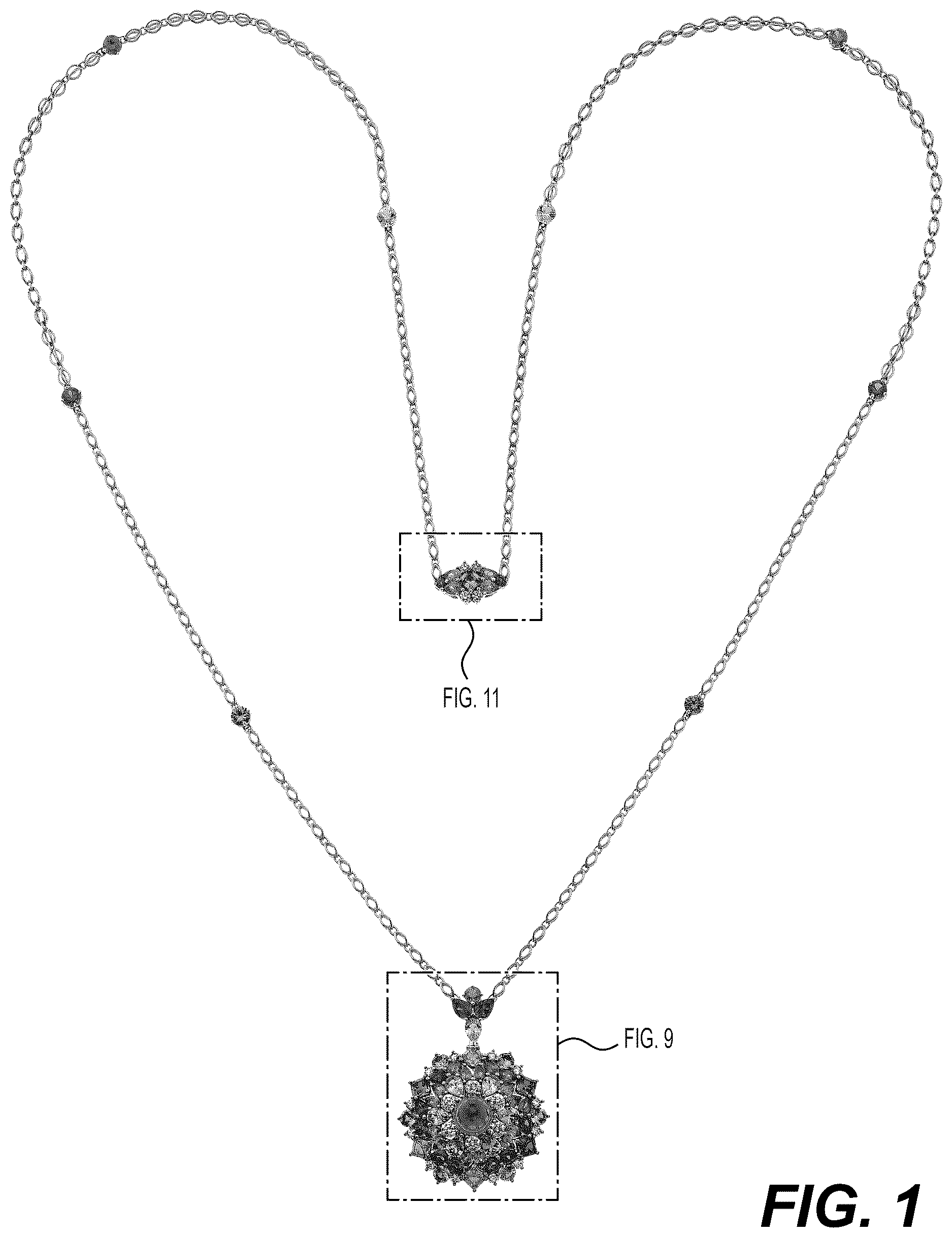 Patent USD1123686 Figure 1 – Necklace