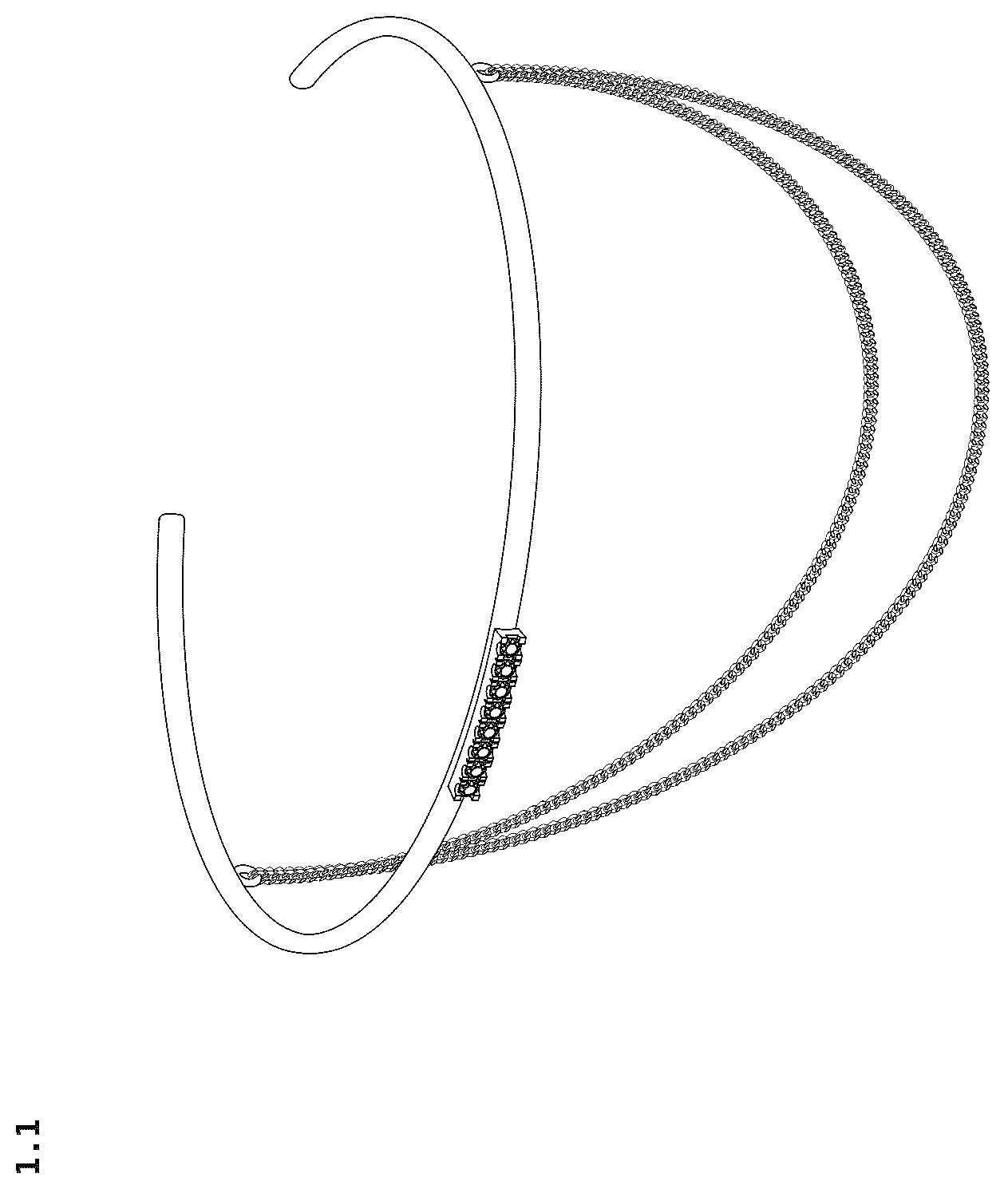 Patent USD1123688 Figure 1 – Bracelet