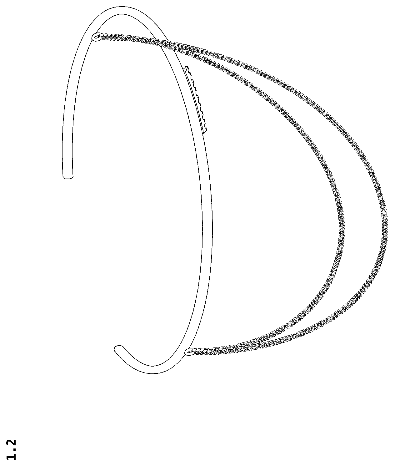 Patent USD1123688 Figure 2 – Bracelet