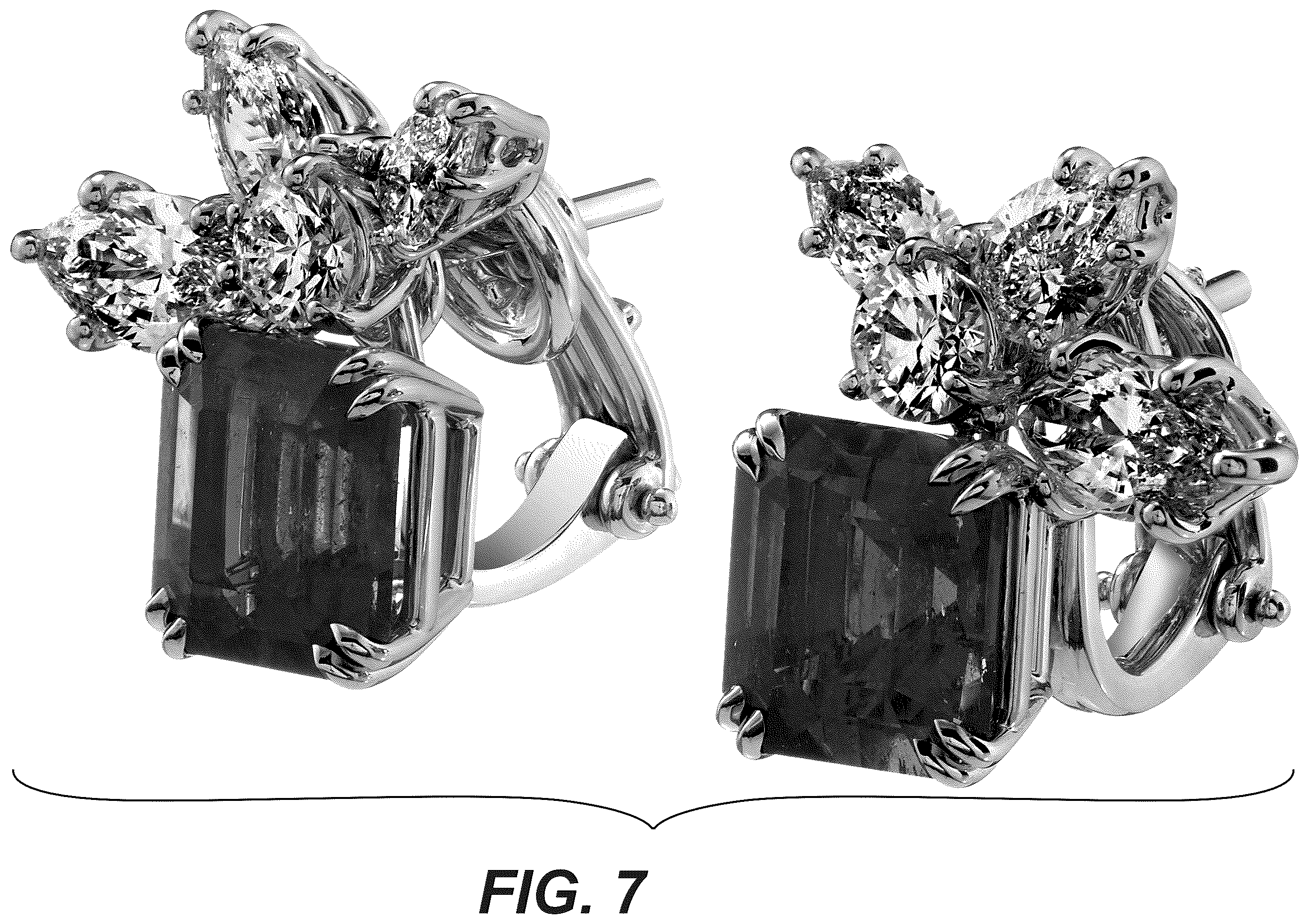 Patent USD1123692 Figure 7 – Pair of earrings