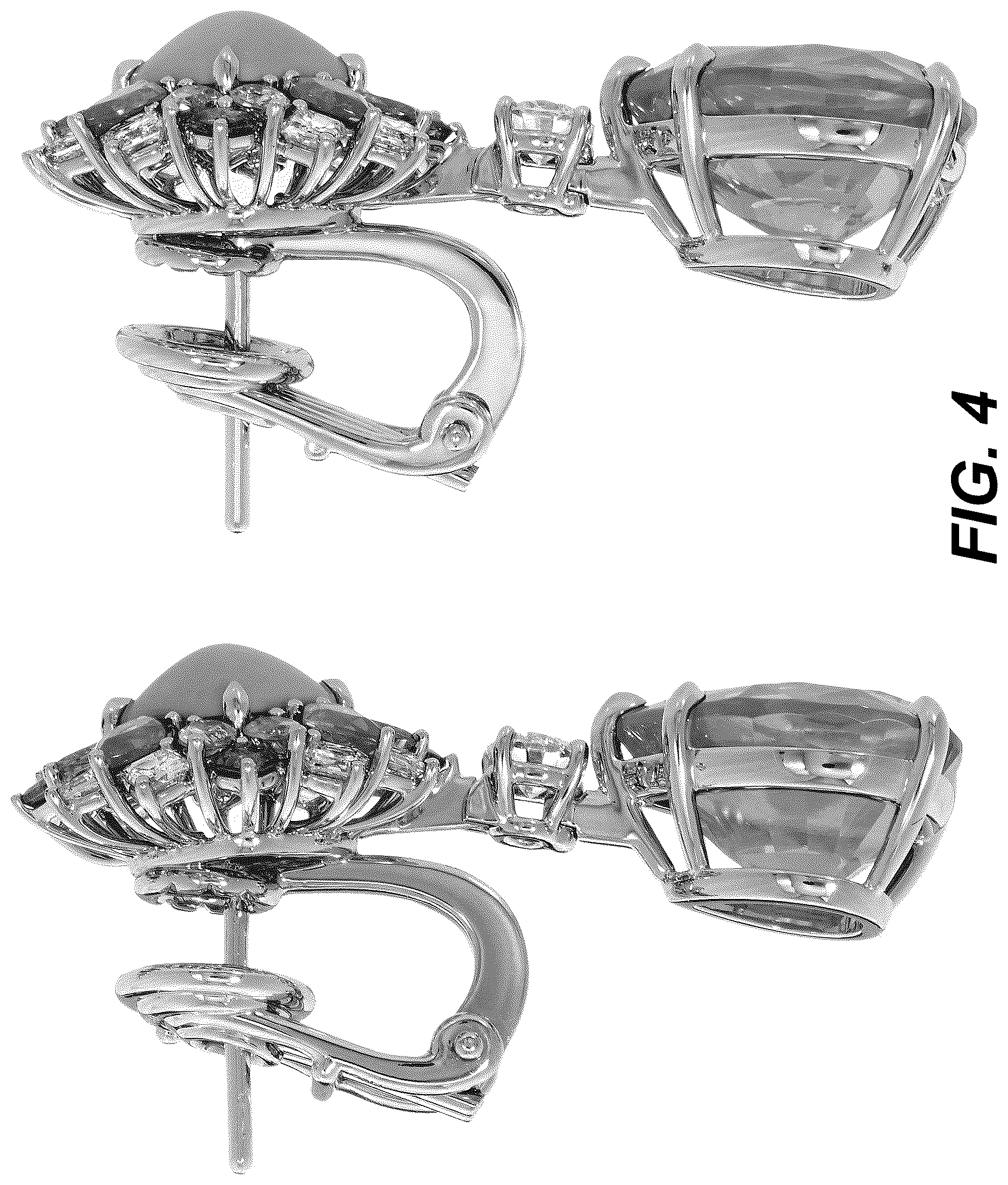 Patent USD1123693 Figure 4 – Pair of earrings