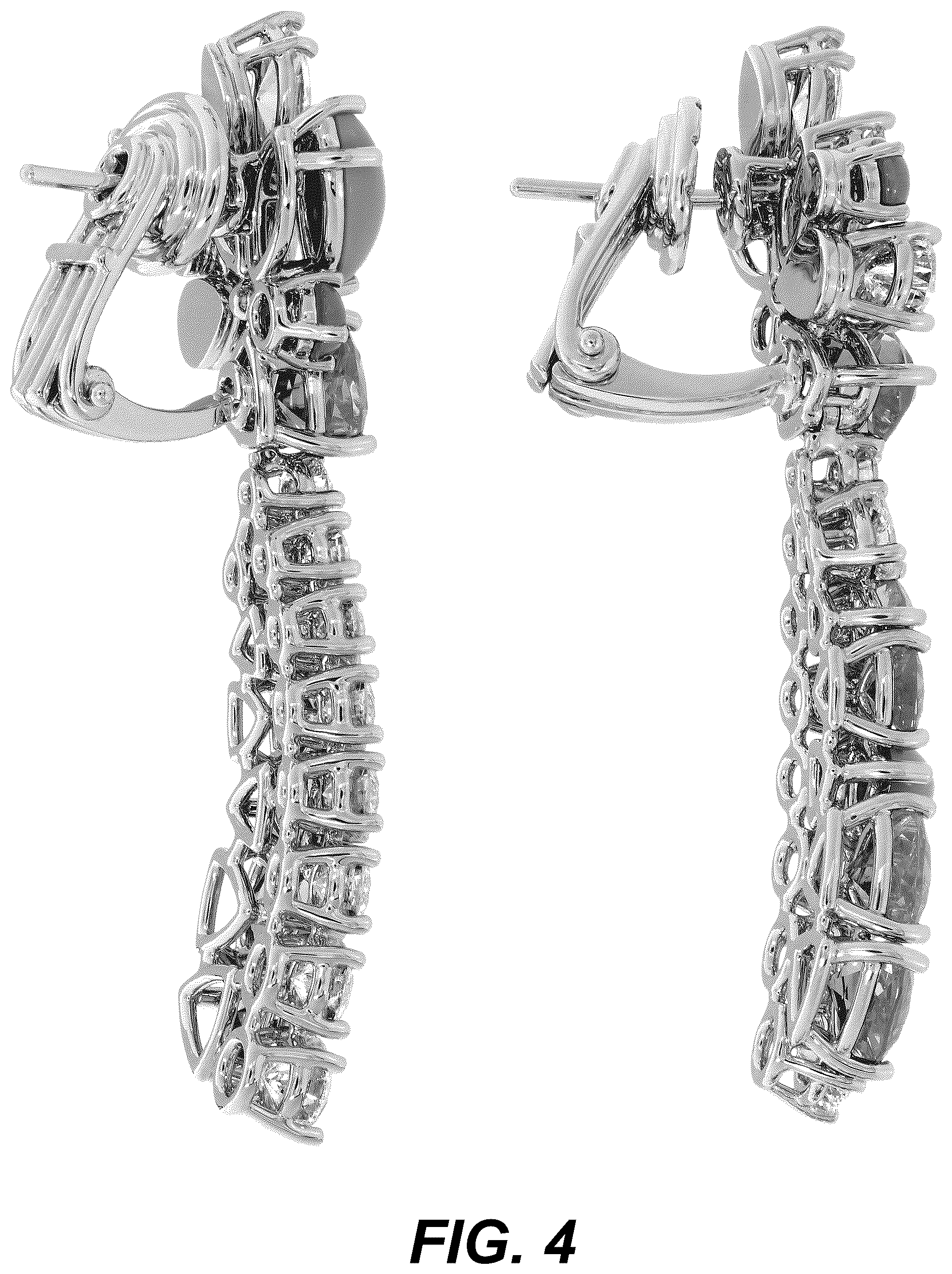 Patent USD1123694 Figure 4 – Pair of earrings