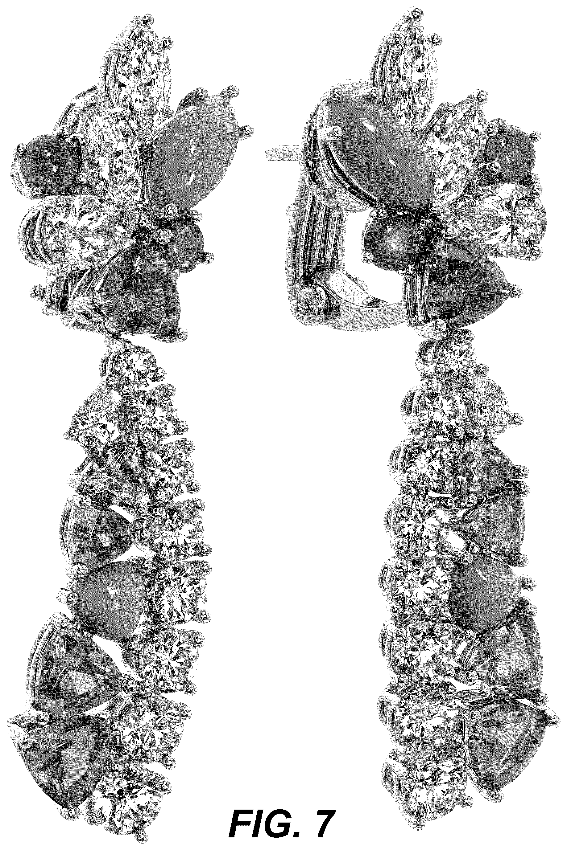 Patent USD1123694 Figure 7 – Pair of earrings