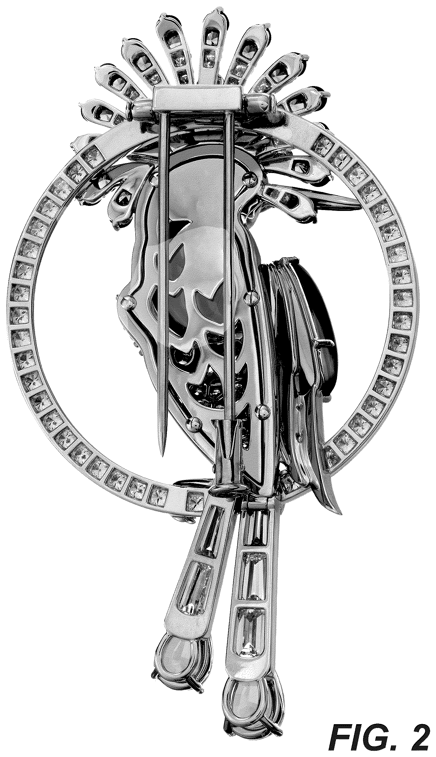 Patent USD1123695 Figure 2 – Brooch