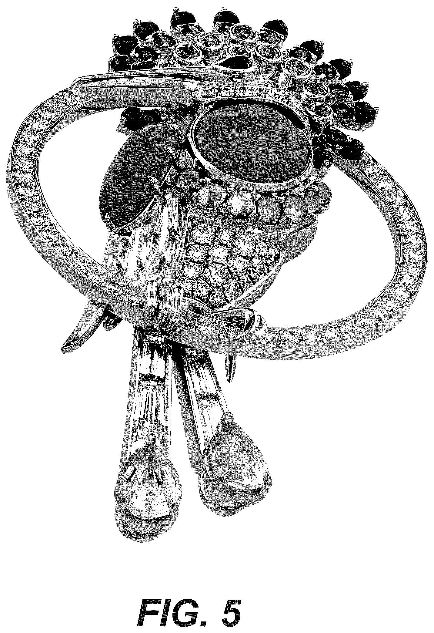 Patent USD1123695 Figure 5 – Brooch