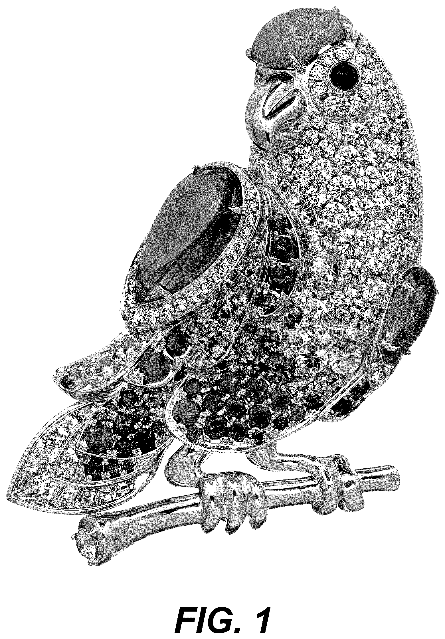 Patent USD1123696 Figure 1 – Brooch