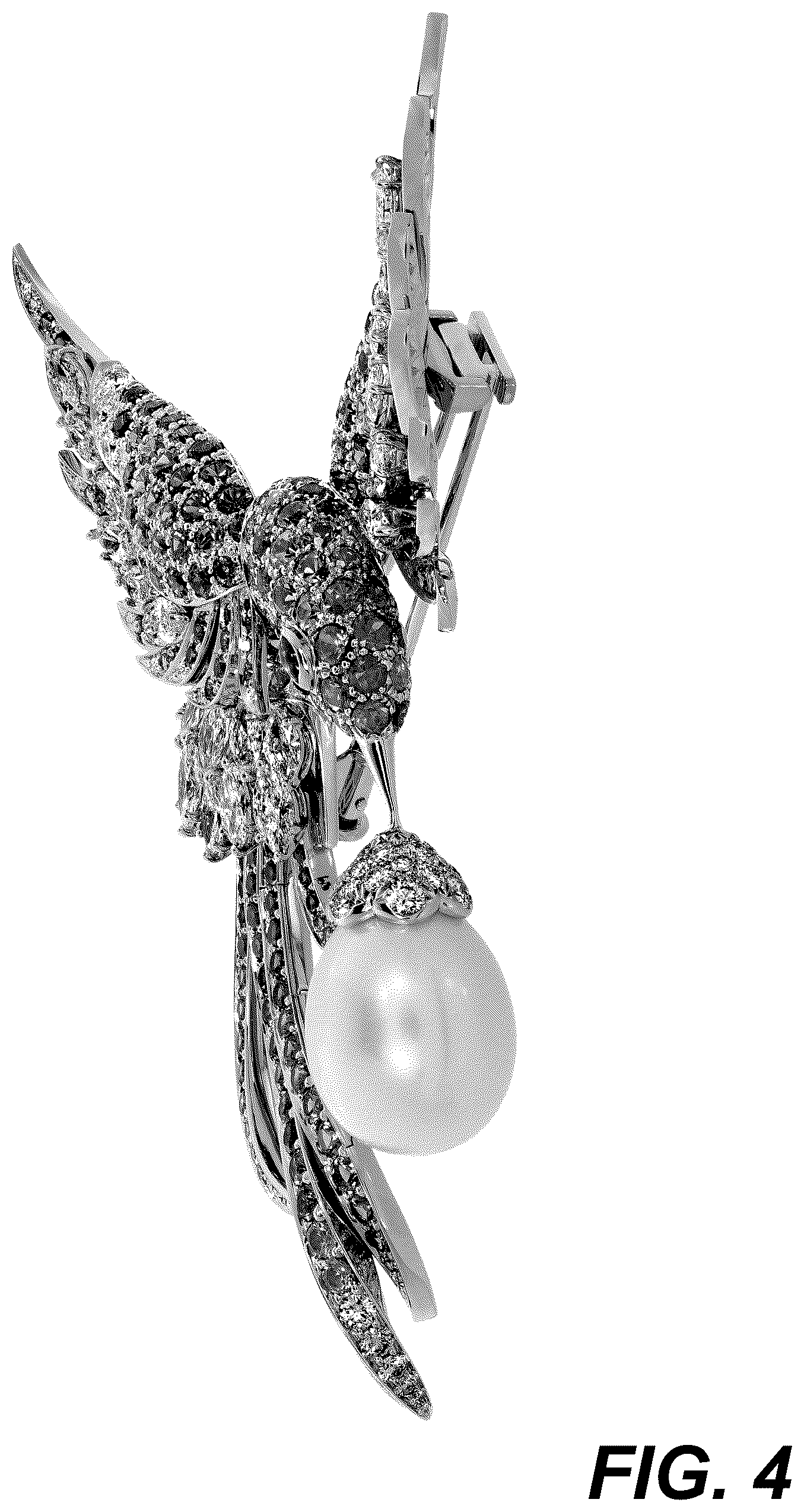 Patent USD1123697 Figure 4 – Brooch