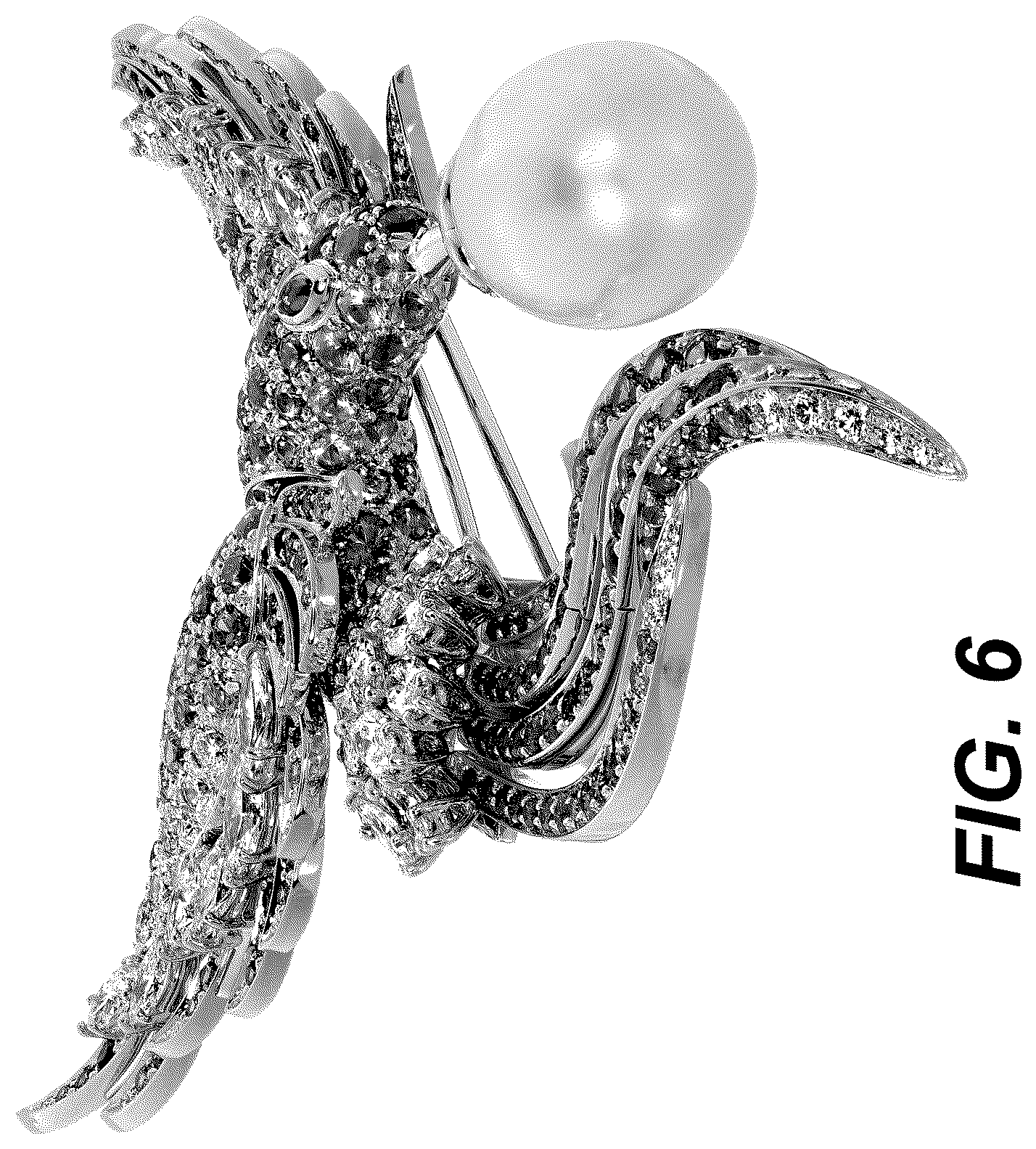 Patent USD1123697 Figure 6 – Brooch