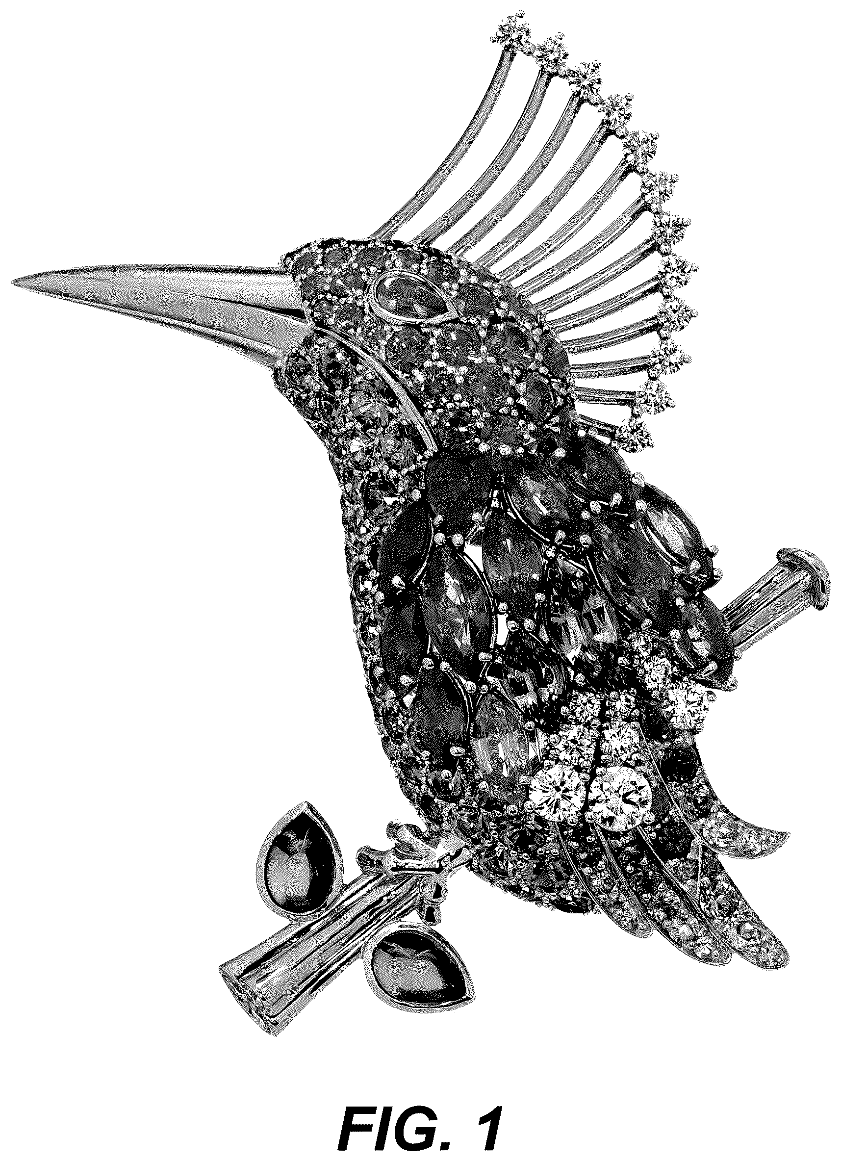 Patent USD1123698 — Brooch — Figure 1