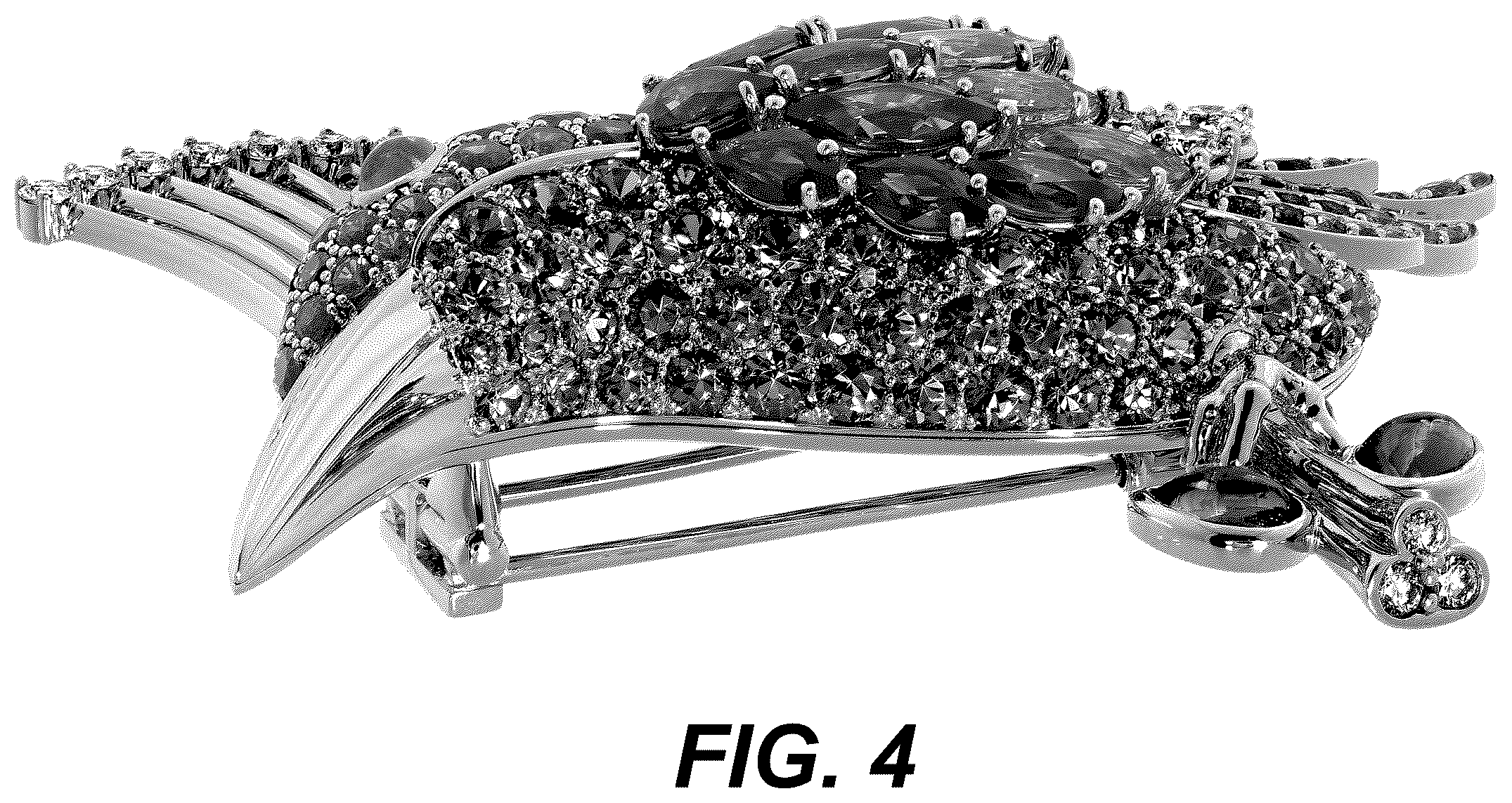 Patent USD1123698 Figure 4 – Brooch