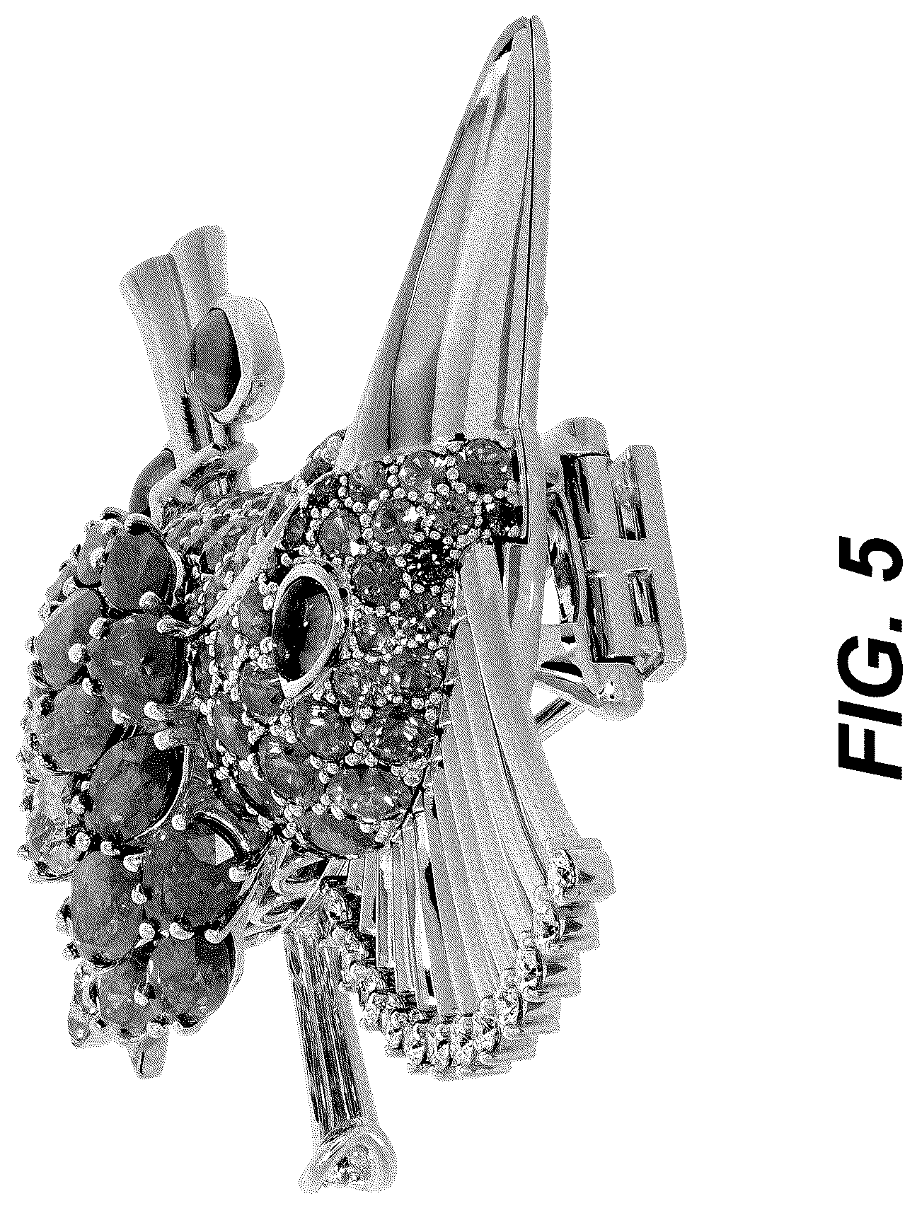 Patent USD1123698 Figure 5 – Brooch