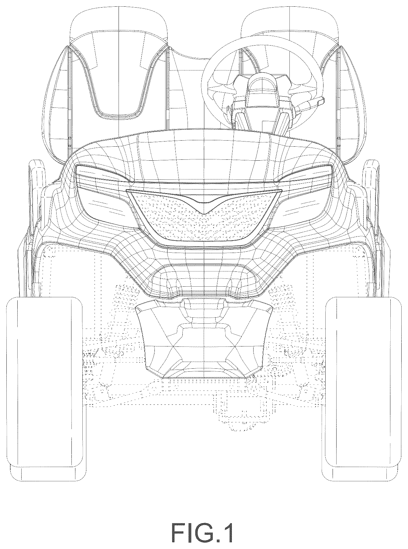 Patent USD1123712 Figure 1 – Golf cart