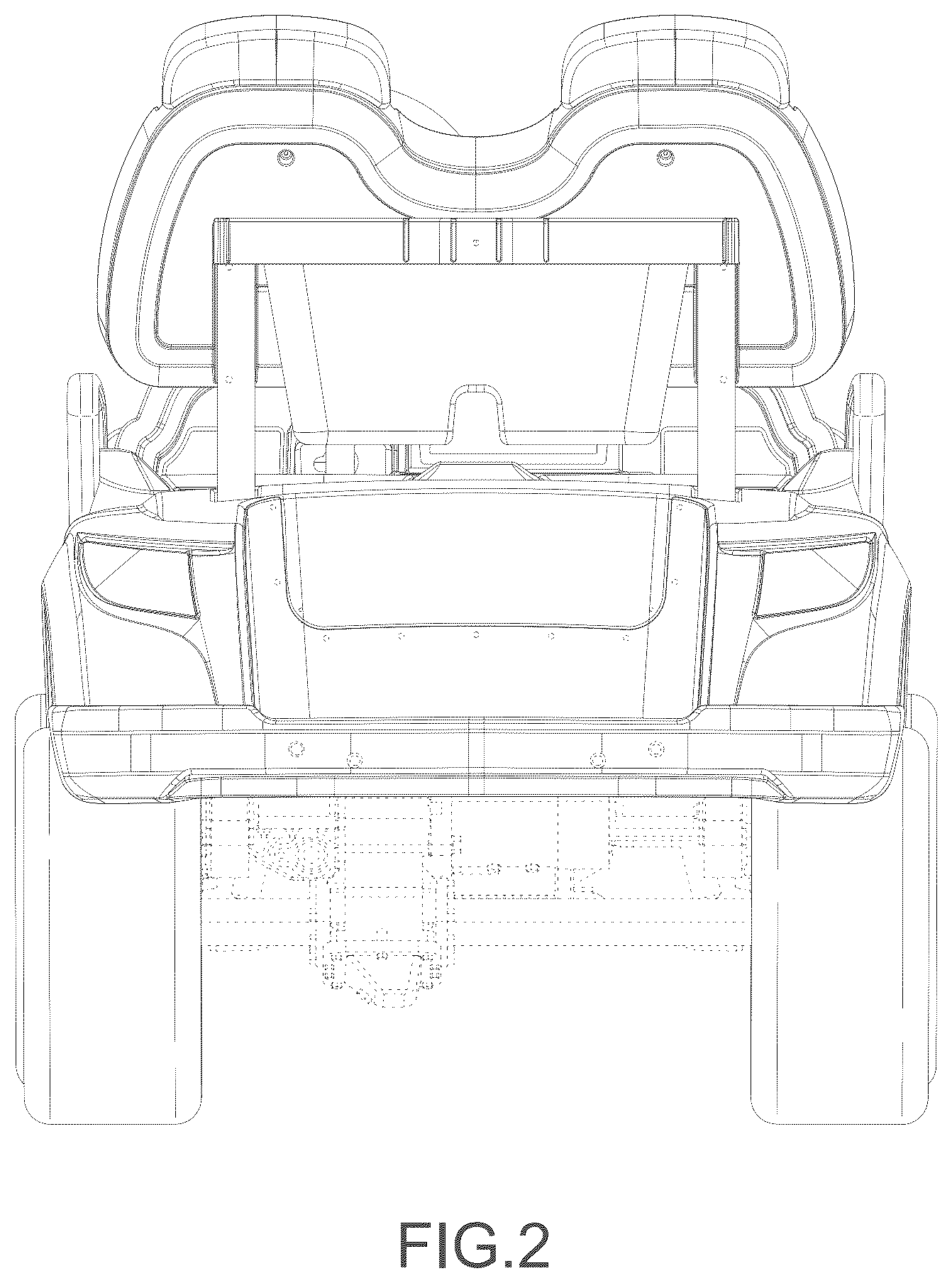 Patent USD1123712 Figure 2 – Golf cart