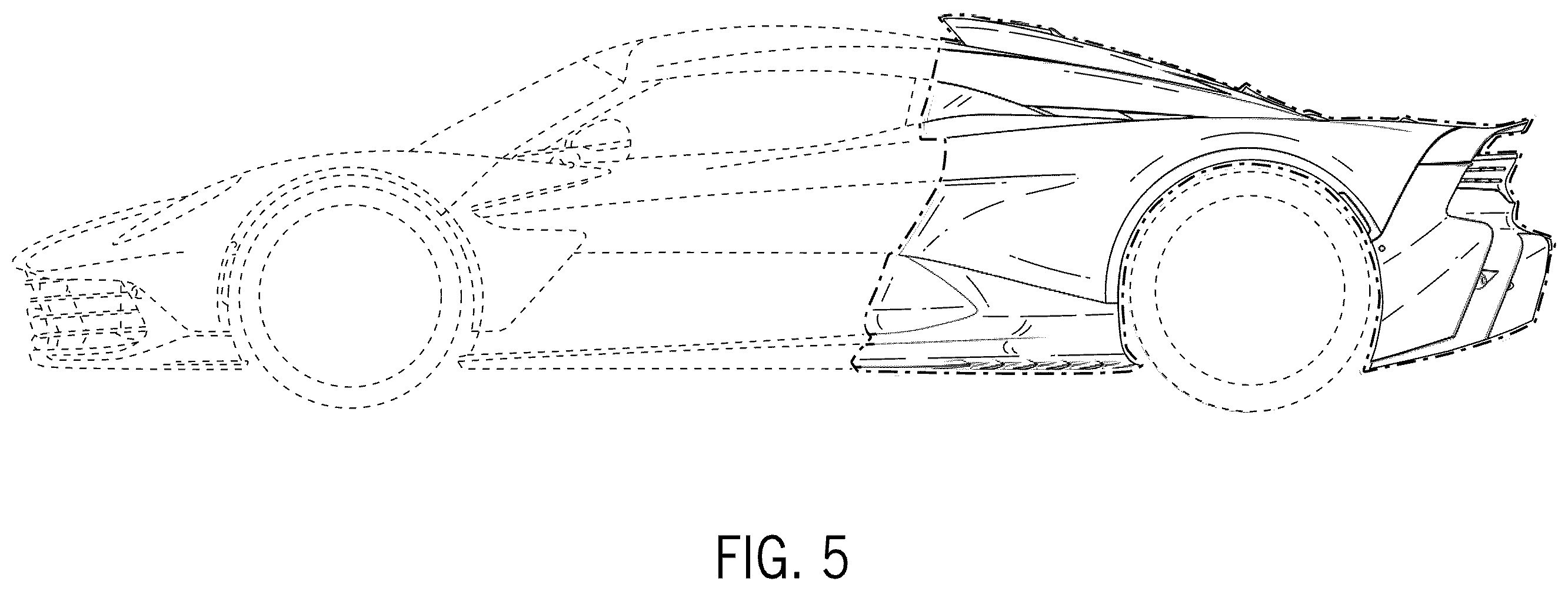 Patent USD1123715 Figure 5 – Automobile or replica thereof