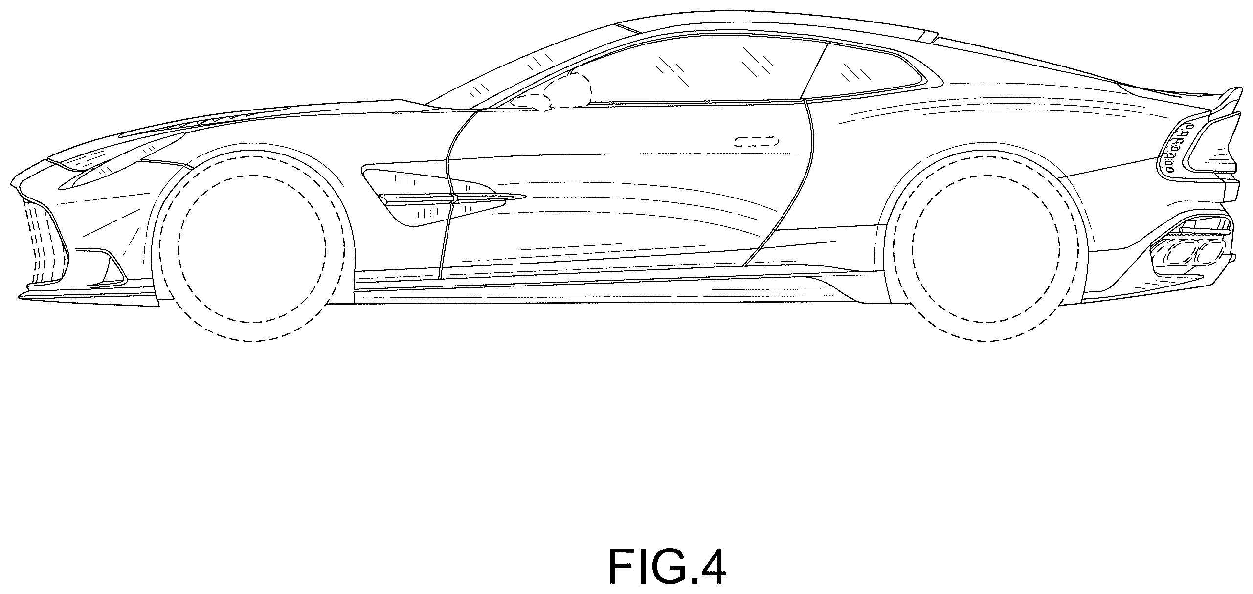 Patent USD1123720 Figure 4 – Automobile or replica thereof