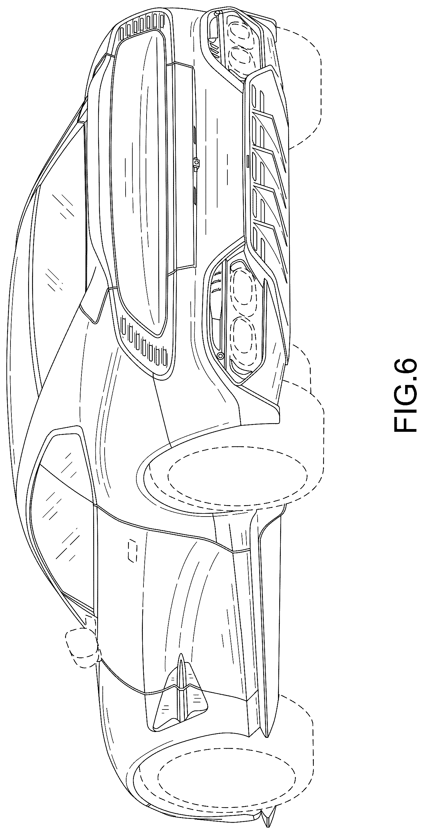 Patent USD1123720 Figure 6 – Automobile or replica thereof