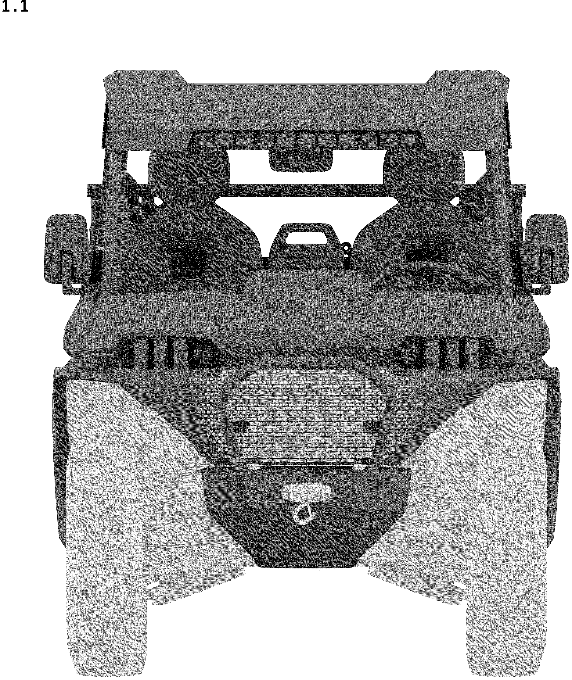 Patent USD1123724 Figure 1 – All-terrain vehicle