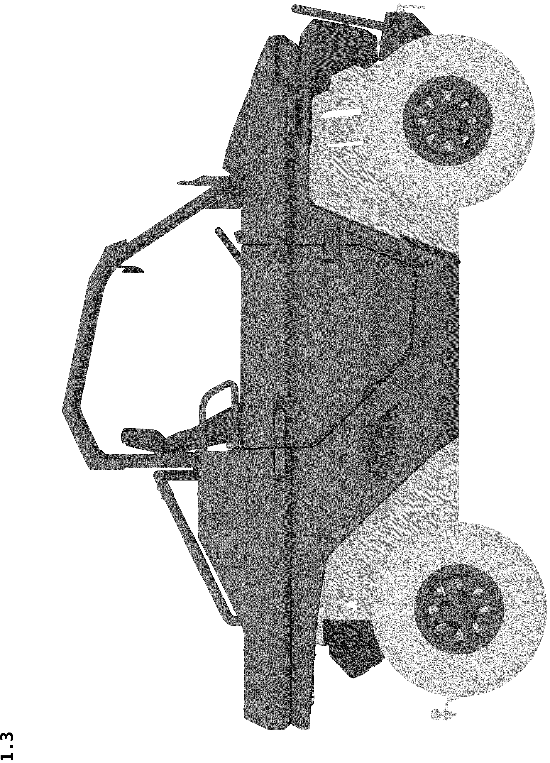 Patent USD1123724 Figure 3 – All-terrain vehicle