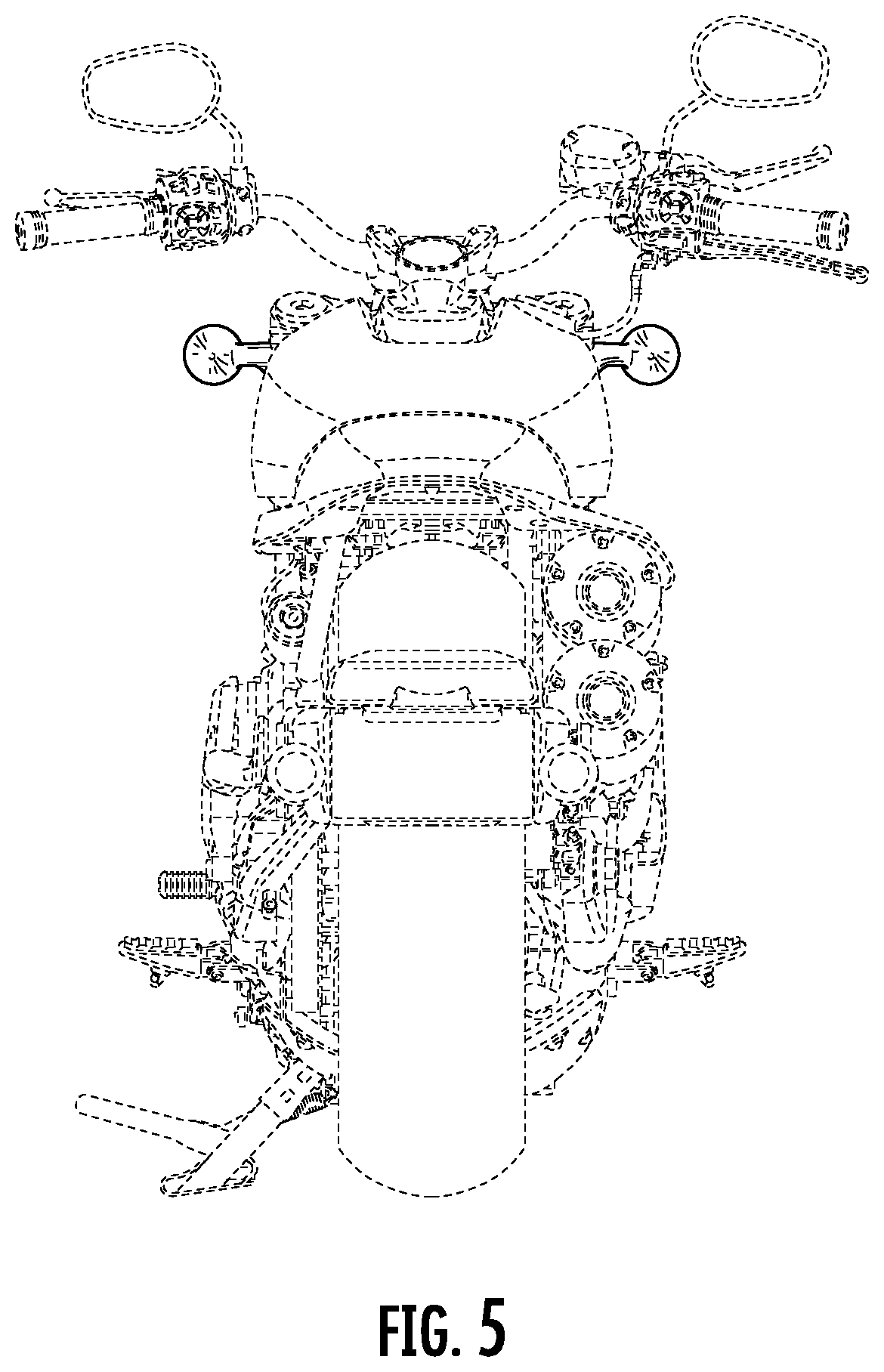 Patent USD1123726 Figure 5 – Set of motorcycle lights