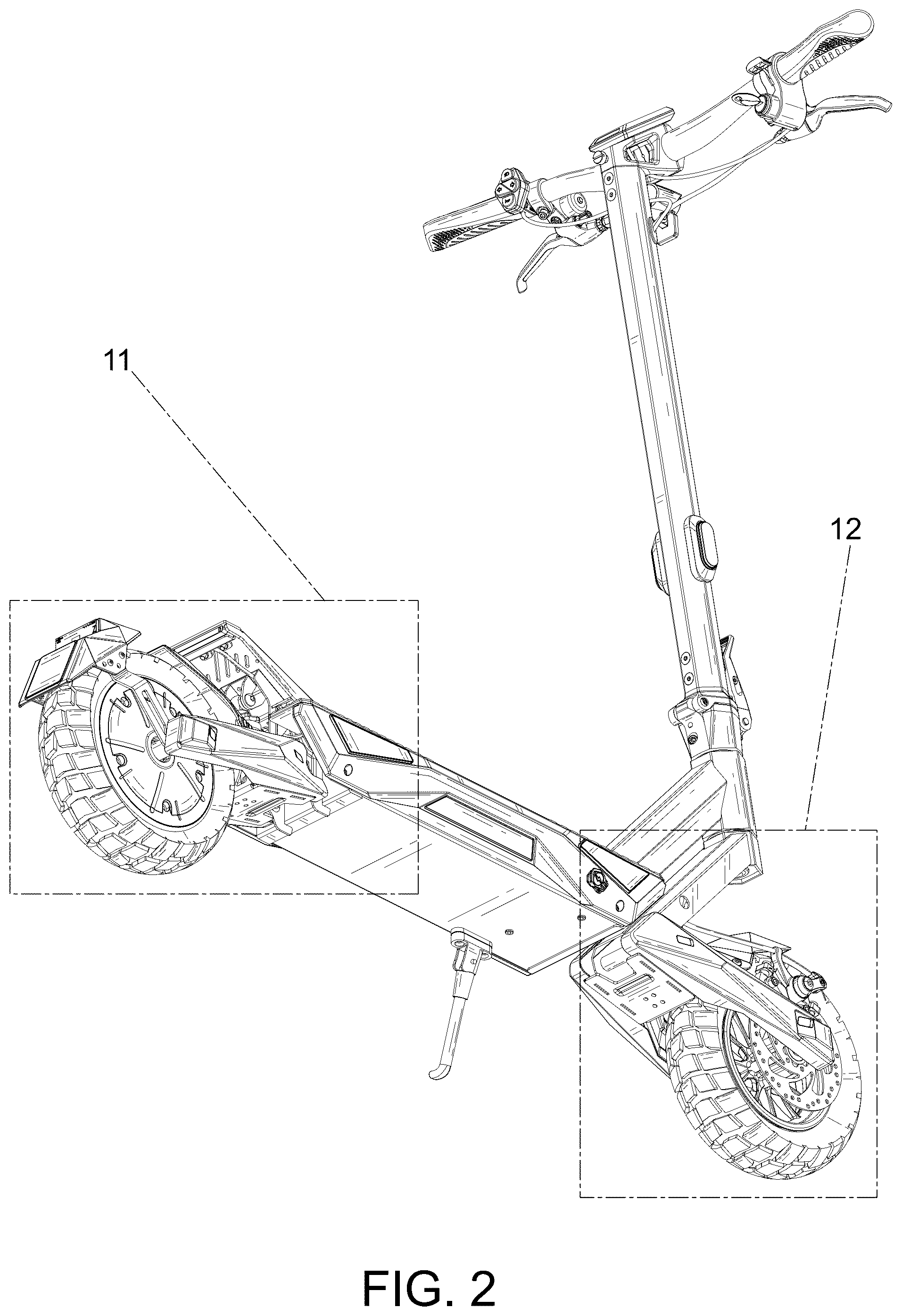 Patent USD1123727 Figure 2 – Electric scooter