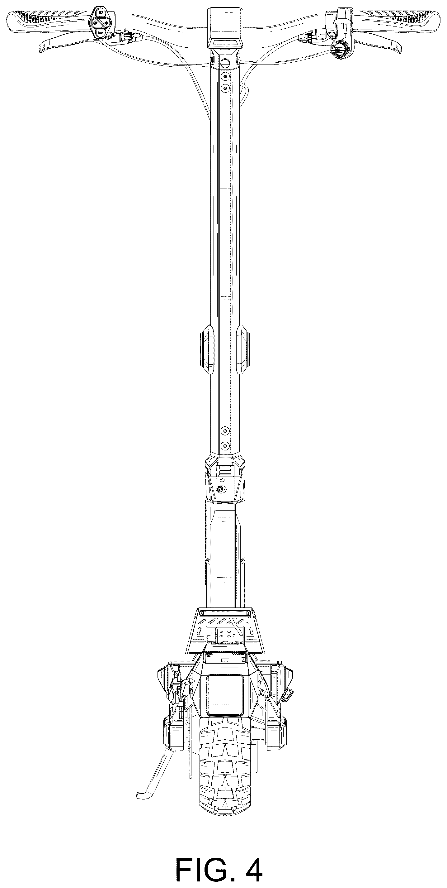 Patent USD1123727 Figure 4 – Electric scooter