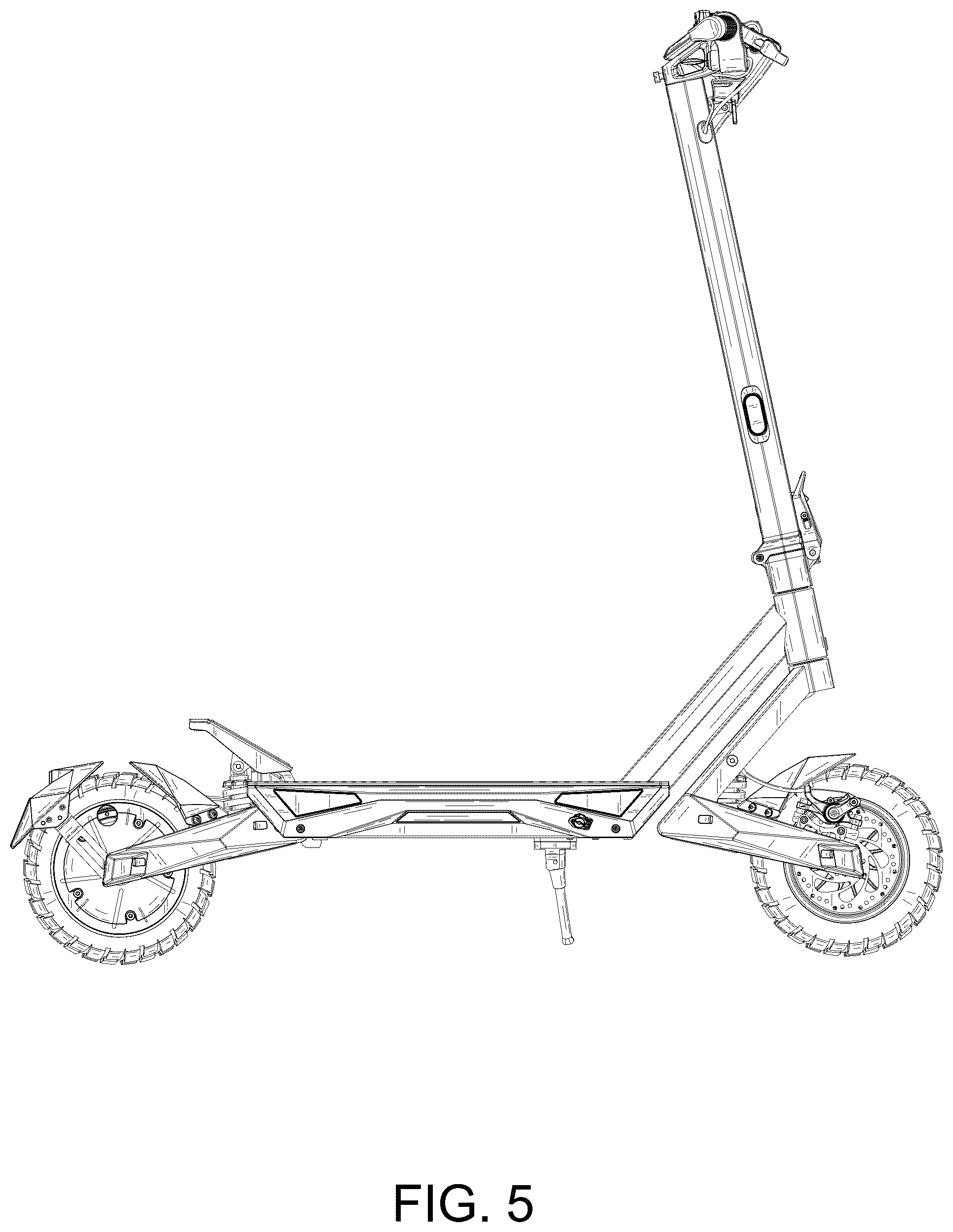 Patent USD1123727 Figure 5 – Electric scooter